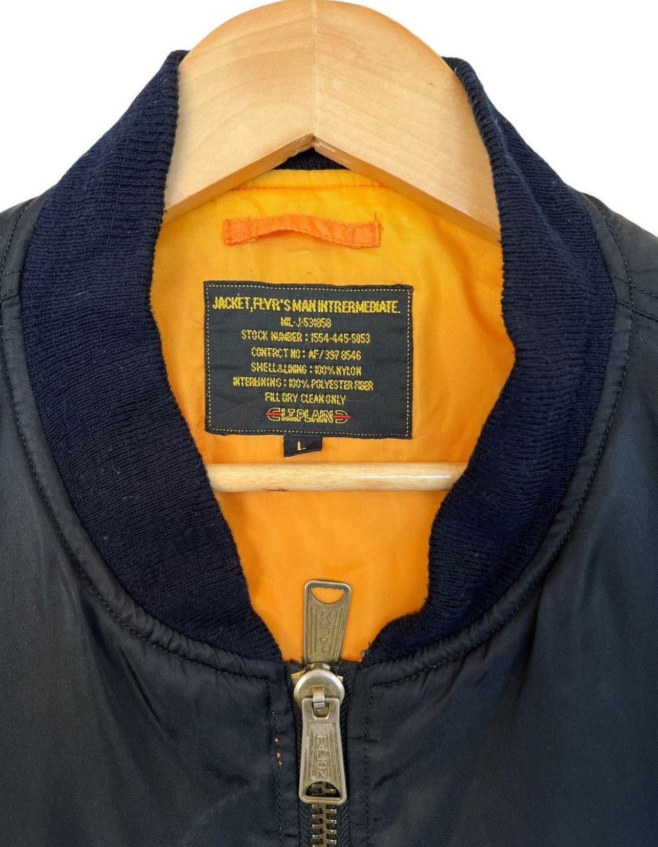 Vintage Vintage USAF MA-1 Military Flight Black Bomber Jacket Large Size US L / EU 52-54 / 3 - 9 Thumbnail