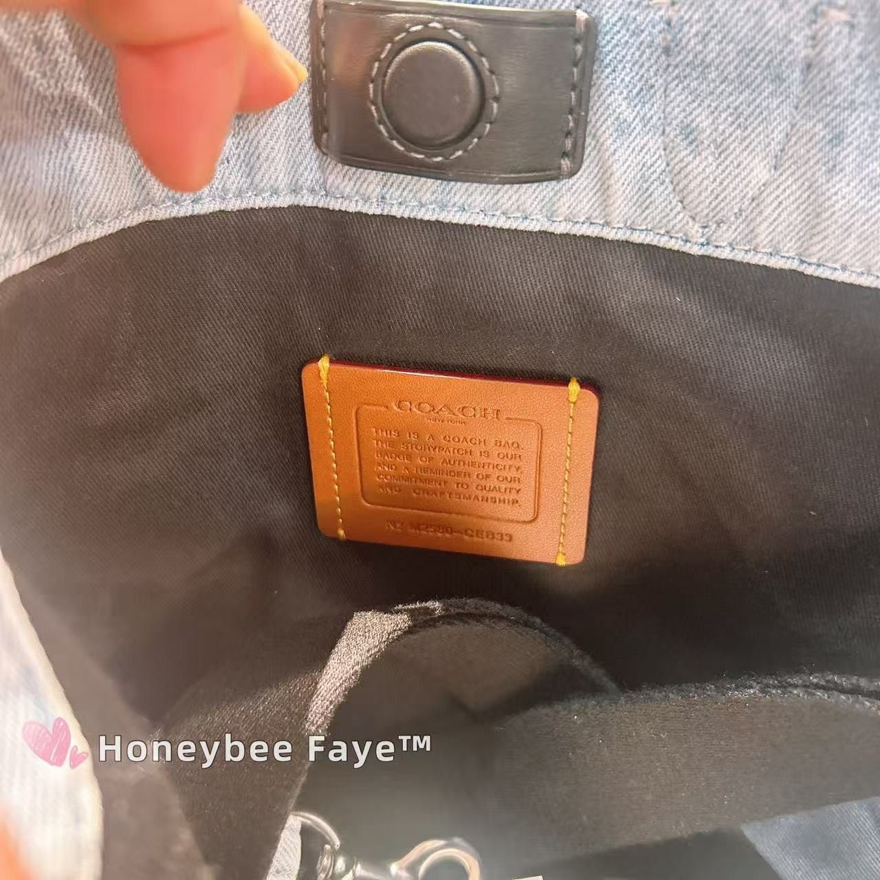 Coach NWT COACH Mini Tour Tote Bag In Loved Denim CEB33 Size ONE SIZE - 5 Thumbnail