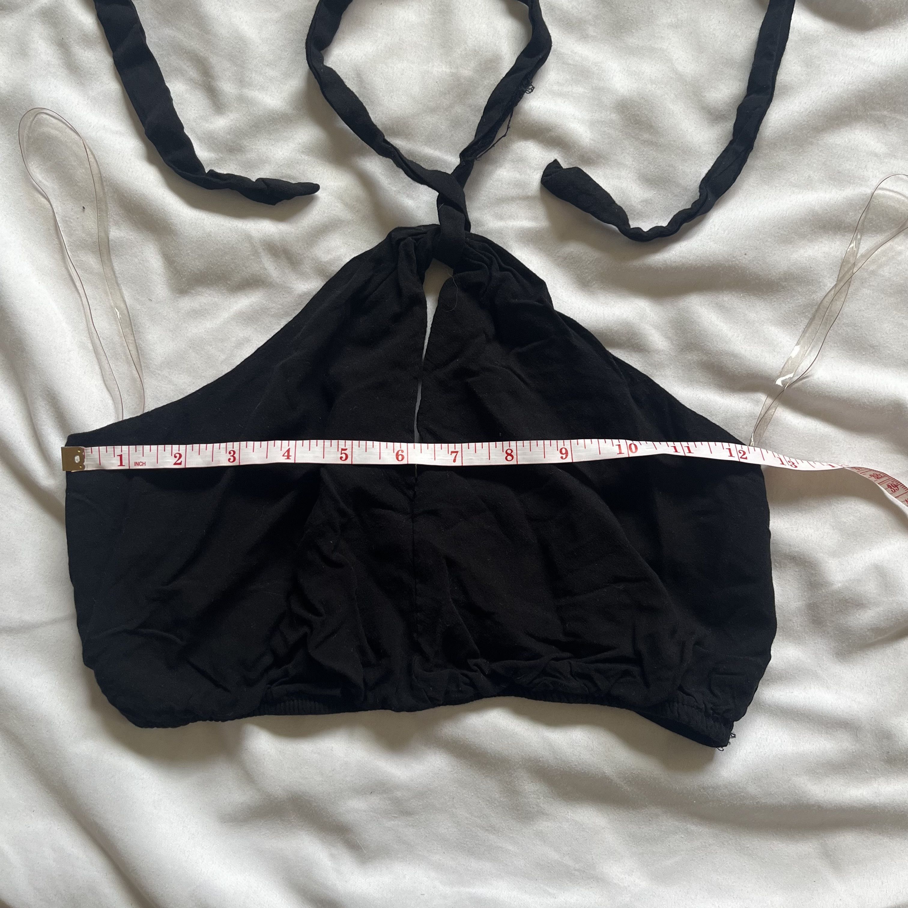 Pacsun LA Hearts Black Halter Crop Top w/ Tie Back and Straps Size XS / US 0-2 / IT 36-38 - 3 Thumbnail