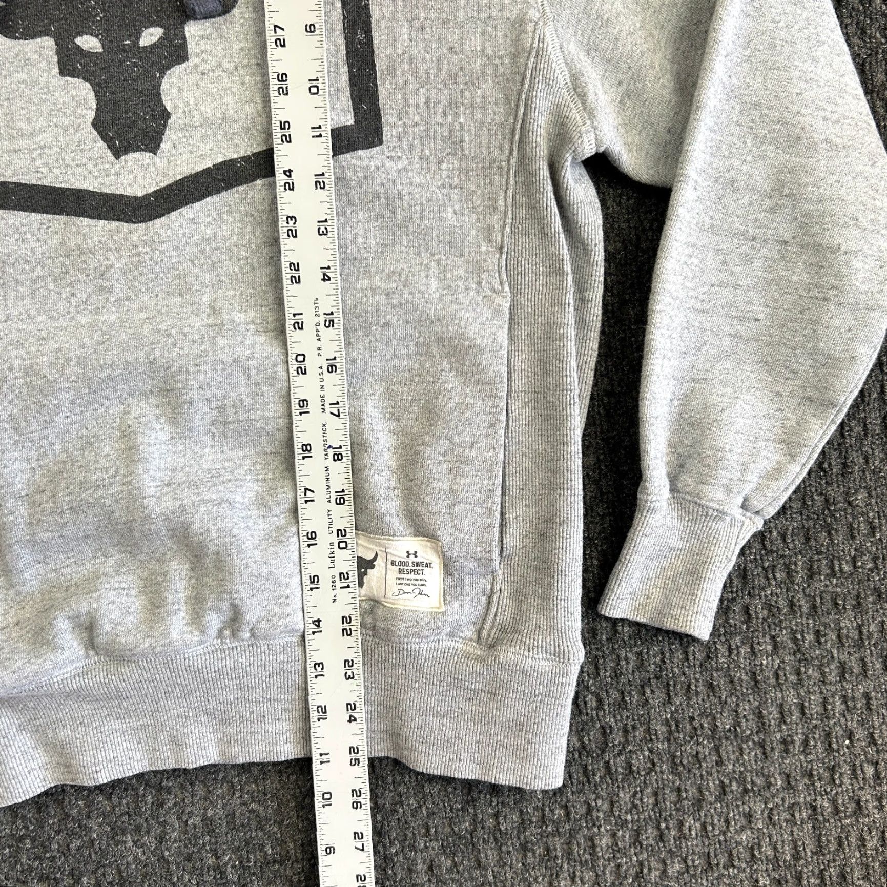 Under Armour Under Armour Project Rock Hoodie S Men's Gray Pullover Hooded Lightweight Pockets Logo Size US S / EU 44-46 / 1 - 7 Thumbnail