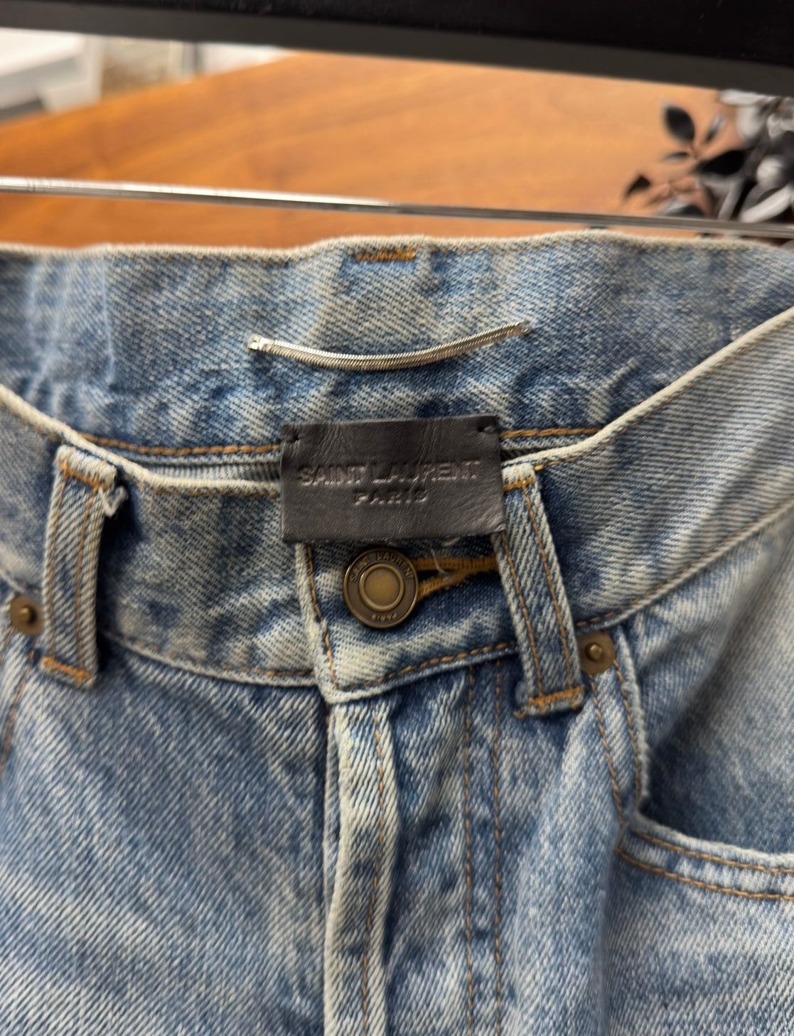 Saint Laurent Paris 2020 Saint Laurent ‘D18’ Dirt Washed Blue Denim Size US 27 - 3 Thumbnail