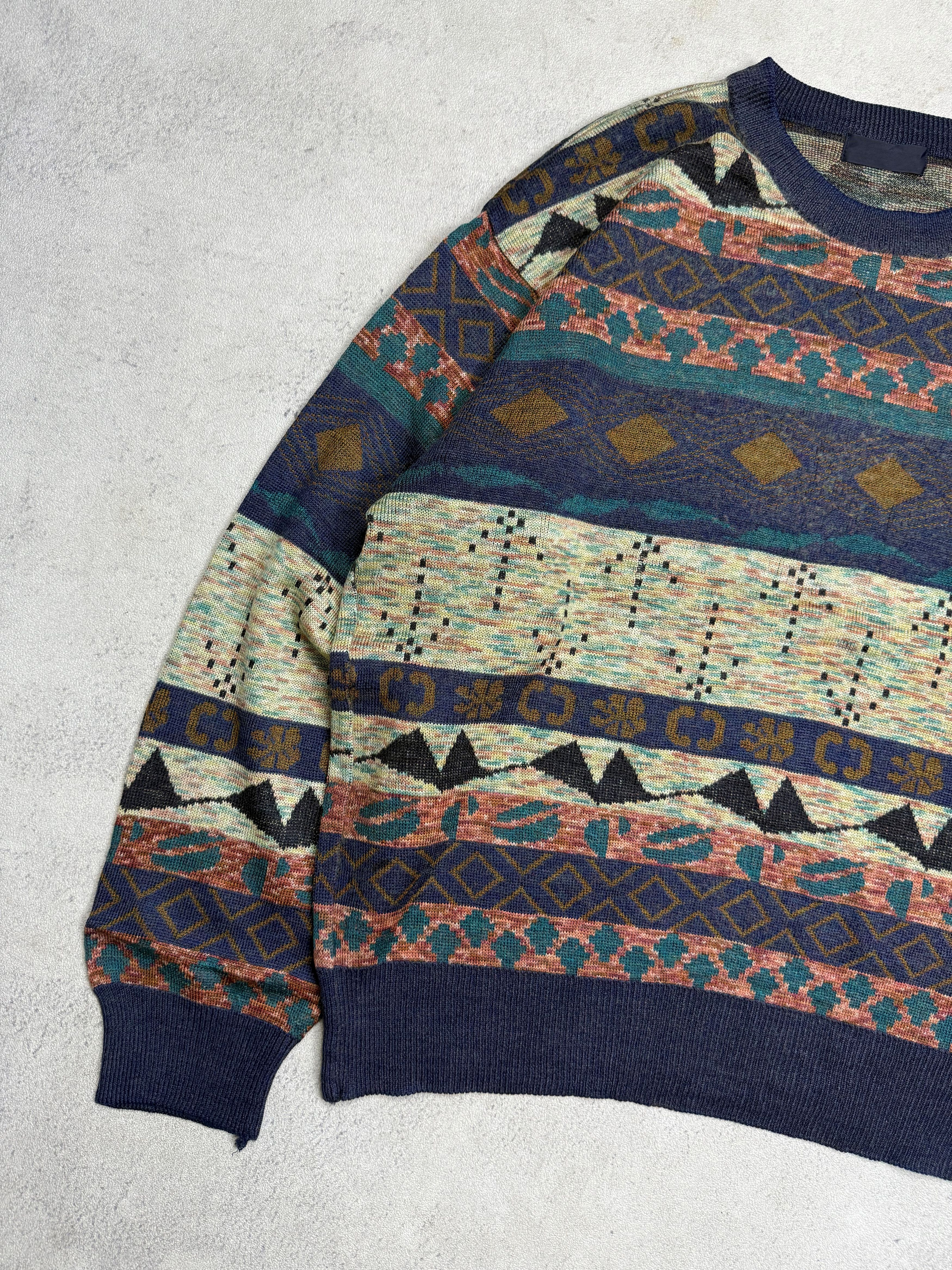 Vintage Vintage Classic Nordic Fair Isle Knit Sweater 3D Size US M / EU 48-50 / 2 - 4 Thumbnail