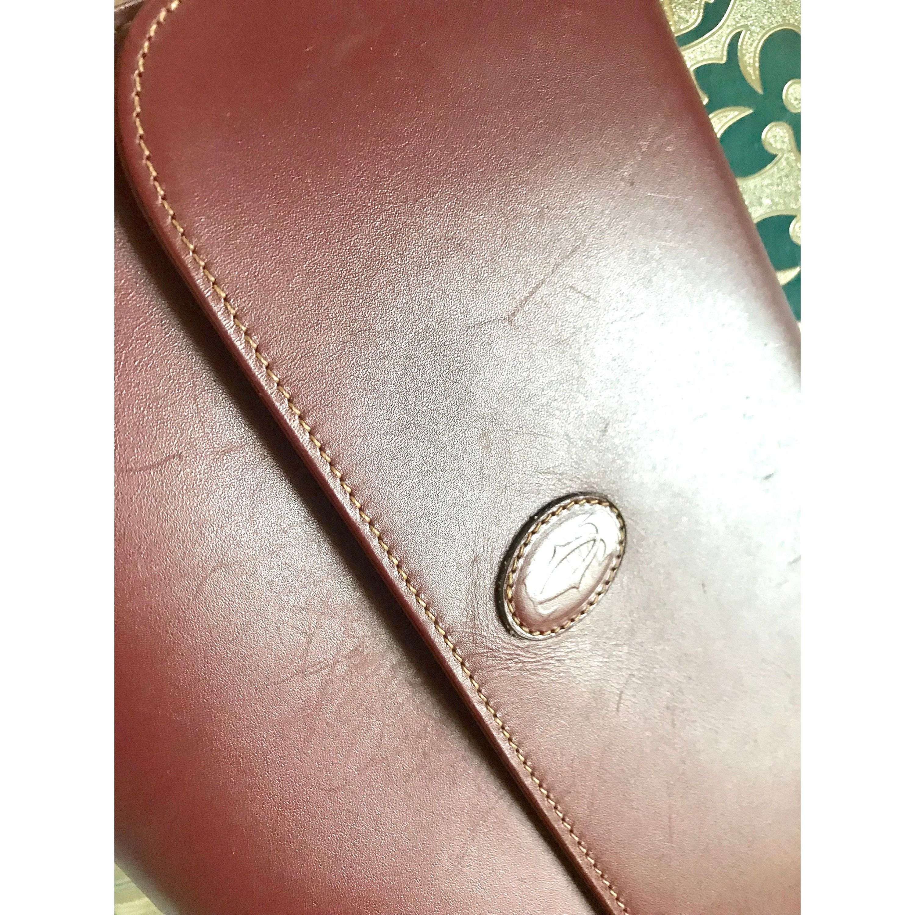 Cartier Vintage Cartier wine leather clutch bag, mini document purse Size ONE SIZE - 2 Thumbnail