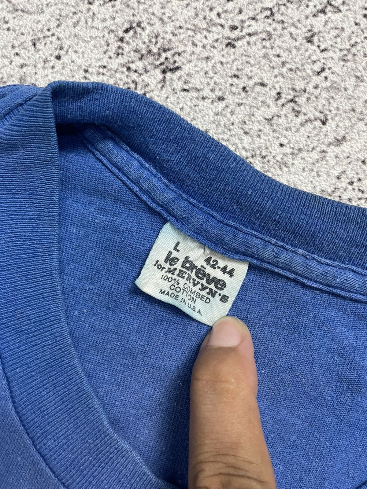 Vintage Thrashed sun faded Selvedge Pocket tee 90s’ Distressed Size US L / EU 52-54 / 3 - 3 Thumbnail
