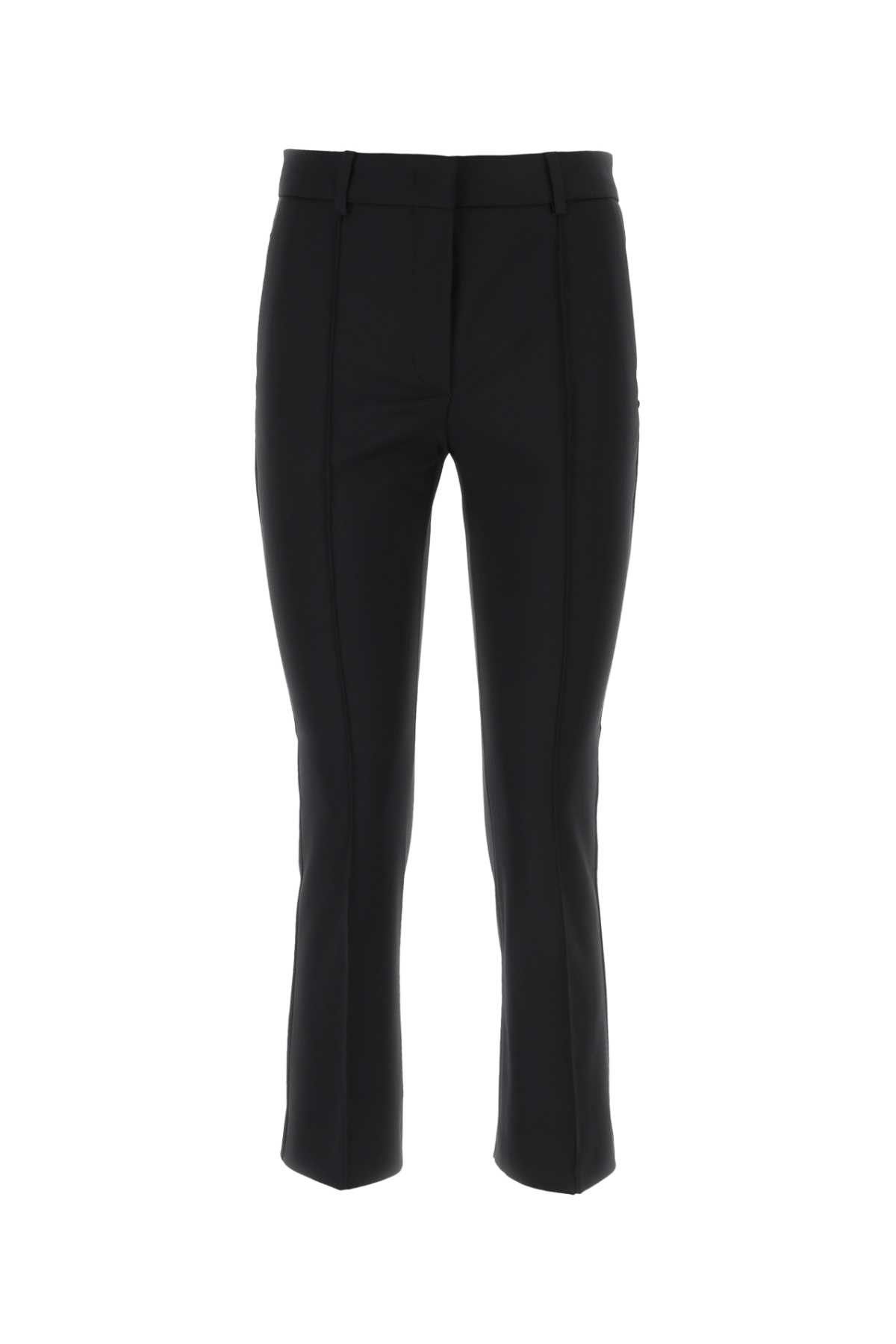 image of Sportmax Black Stretch Cotton Blend Asiago Pant, Women's (Size 30)