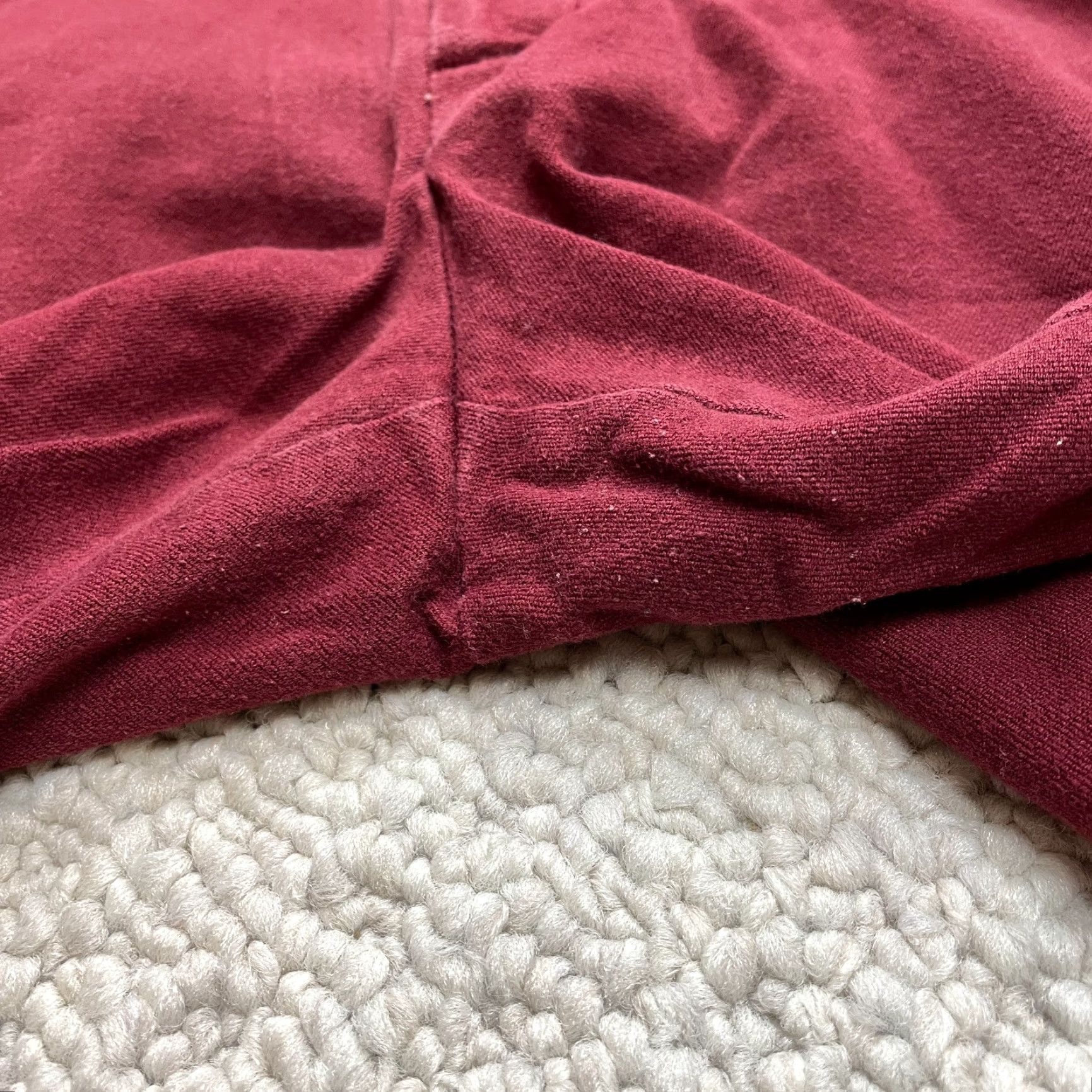 Old Navy Old Navy Pants Womens 10 Chino Lounge Pants Slacks 31x26 Ankle Red Wine Daisy Pattern Solid Casual Womens Size 24" / US 00 / IT 34 - 6 Thumbnail