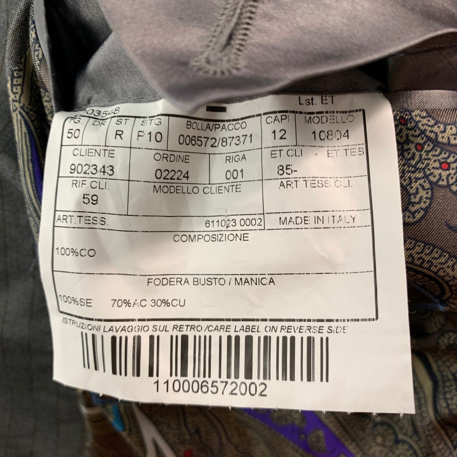 Etro Size 40 Grey Brown Stripe Cotton Single breasted Sport Coat Size 40R - 8 Thumbnail