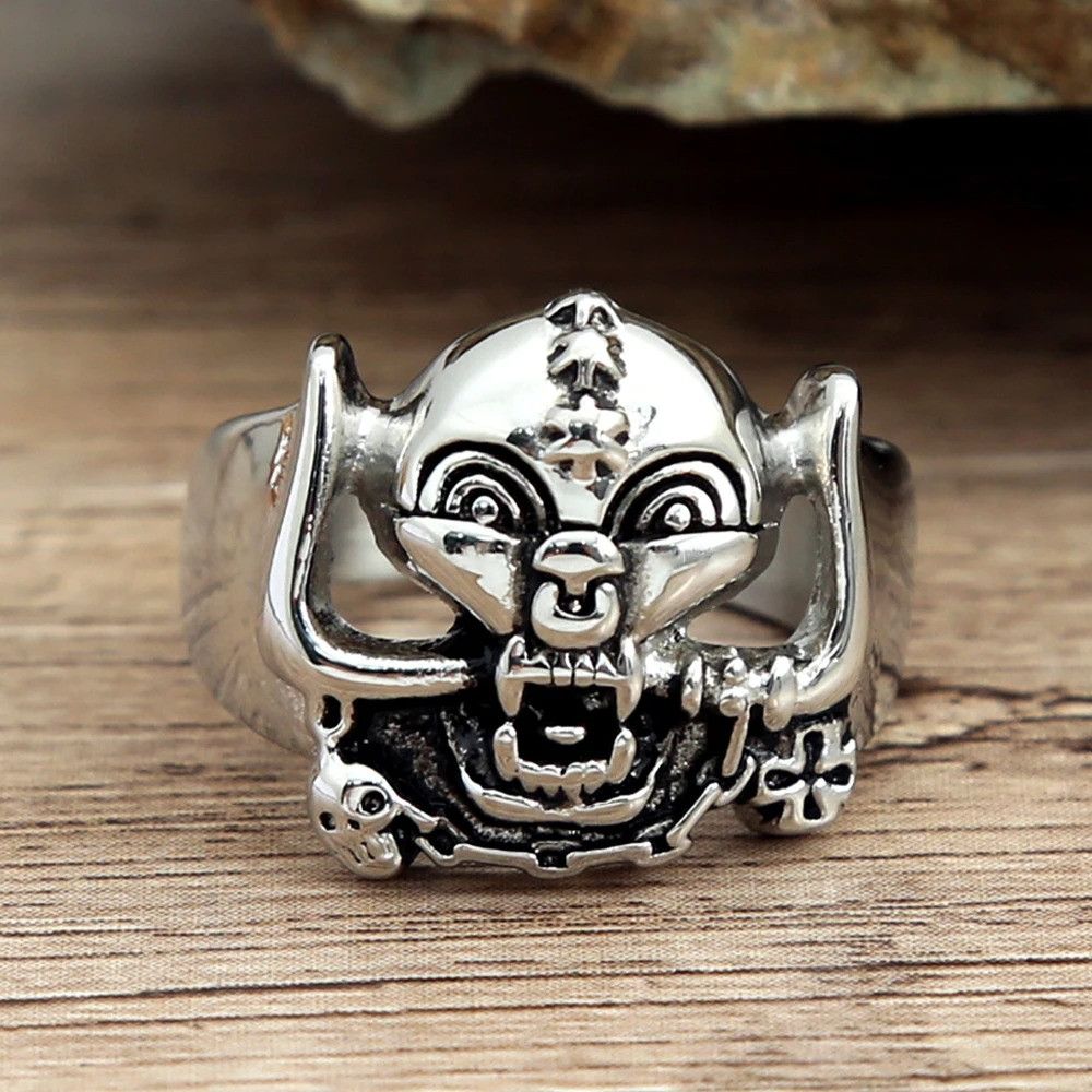 Other Skull Biker Ring Size ONE SIZE - 4 Thumbnail
