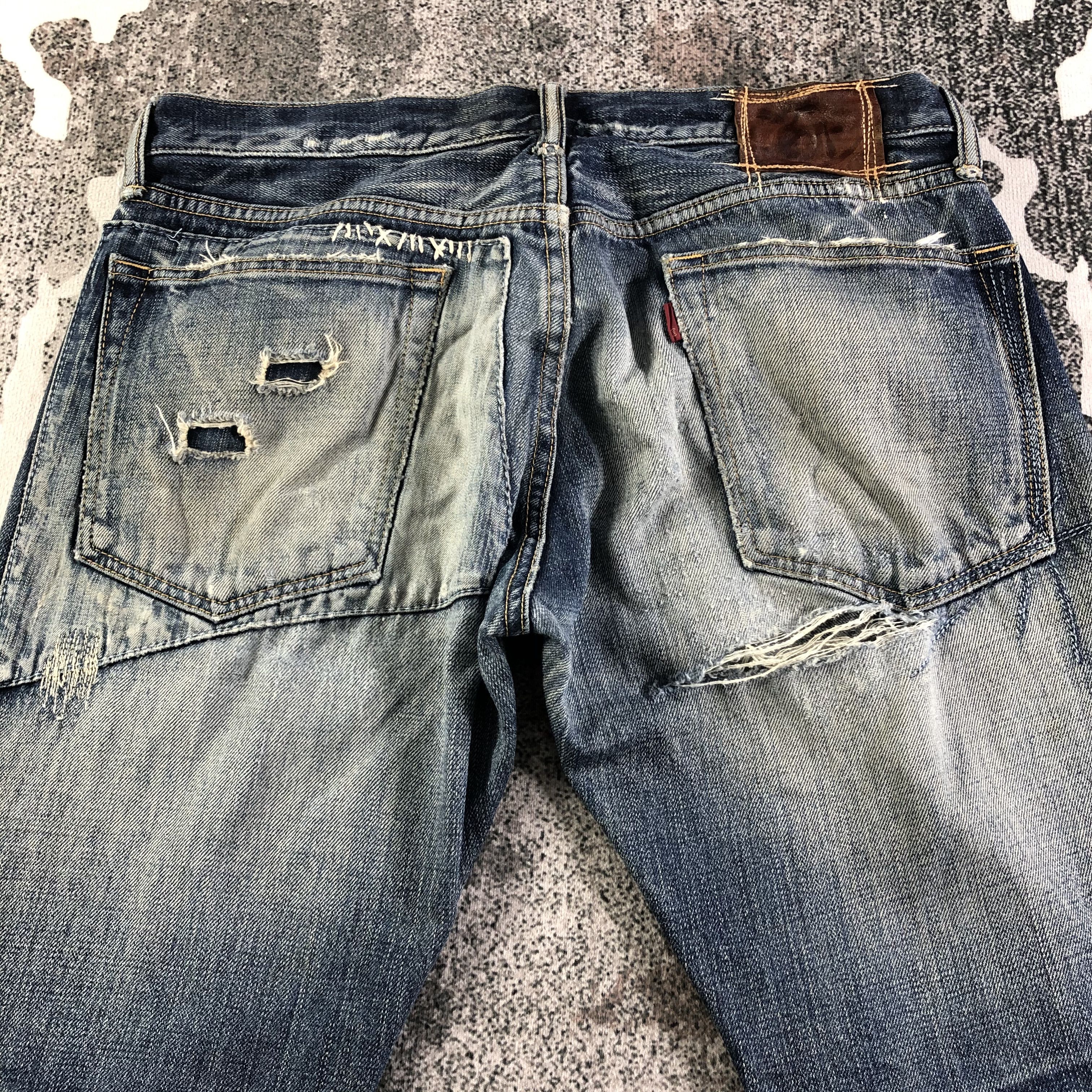 Eternal Eternal Ripped Denim Destroyed Jeans KJ2371 Size US 32 / EU 48 - 4 Thumbnail
