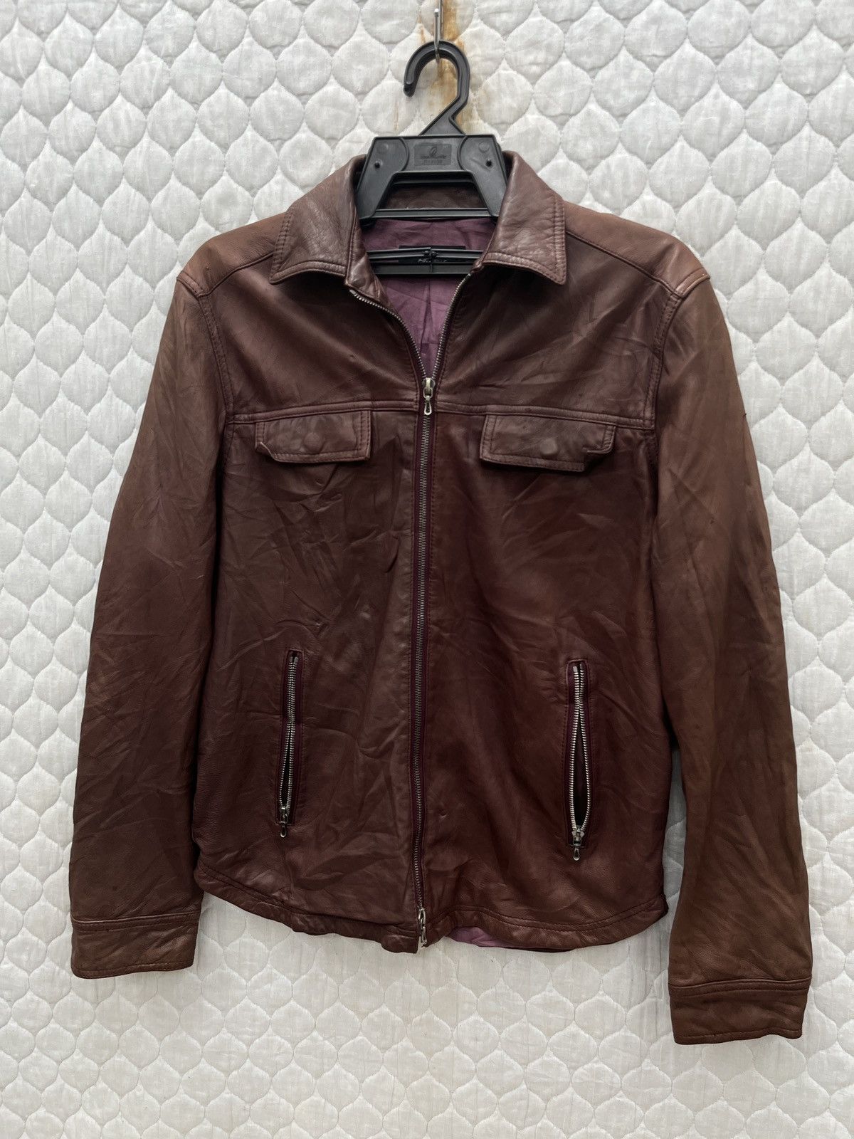 Genuine Leather 🔥🔥🔥ARCHIVE BLUE WORK LAMB SKIN LEATHER JACKET Size US S / EU 44-46 / 1 - 3 Thumbnail