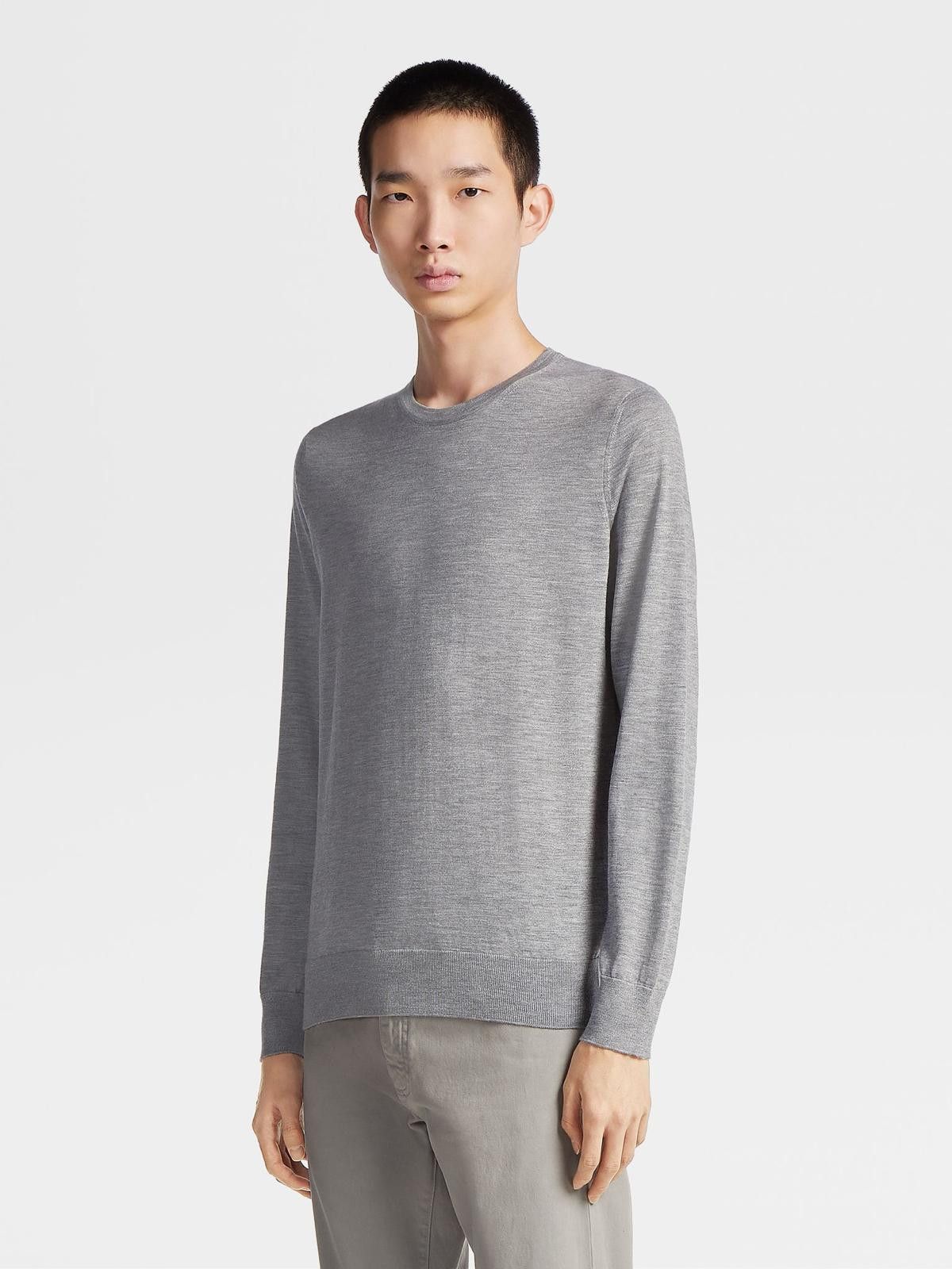 Ermenegildo Zegna o1s1rm0426 Crewneck Sweater in Grey Size US S / EU 44-46 / 1 - 3 Thumbnail