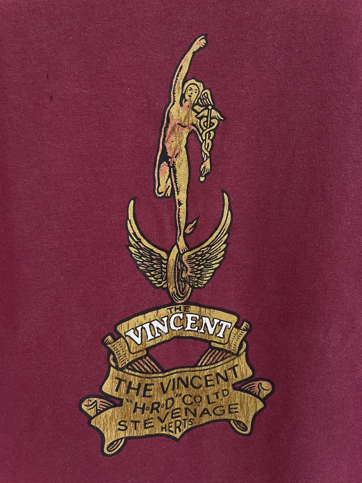 Vintage Vintage The Vincent H.R.D. Motorcycle t shirt Size US L / EU 52-54 / 3 - 4 Thumbnail