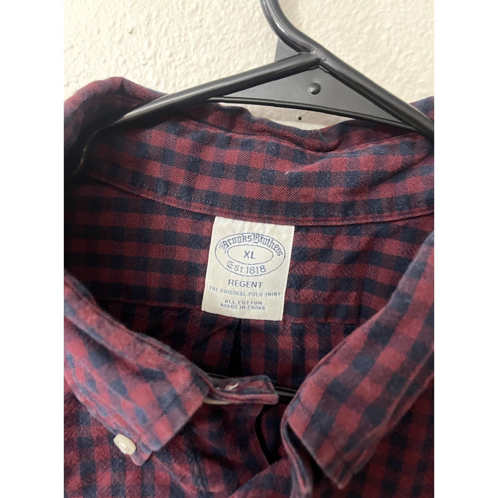 Brooks Brothers Brooks Brothers Regent Dress Shirt Mens XL Check Gingham Purple L/S Button-Down Collar Vintage Classic Preppy Designer American Size US XL / EU 56 / 4 - 3 Thumbnail