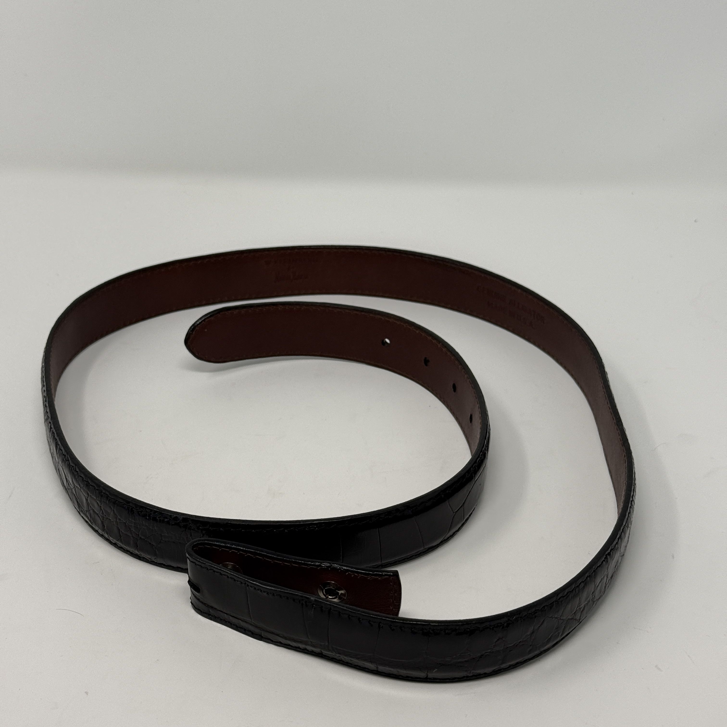 Other W. Kleinberg Genuine Alligator Skin Glazed Belt Size 40 - 6 Thumbnail