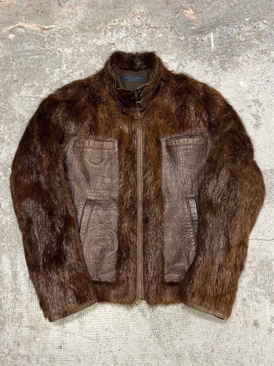Archive Fur Leather Jacket ファーレザージャケット vintage archive fur leather jacket