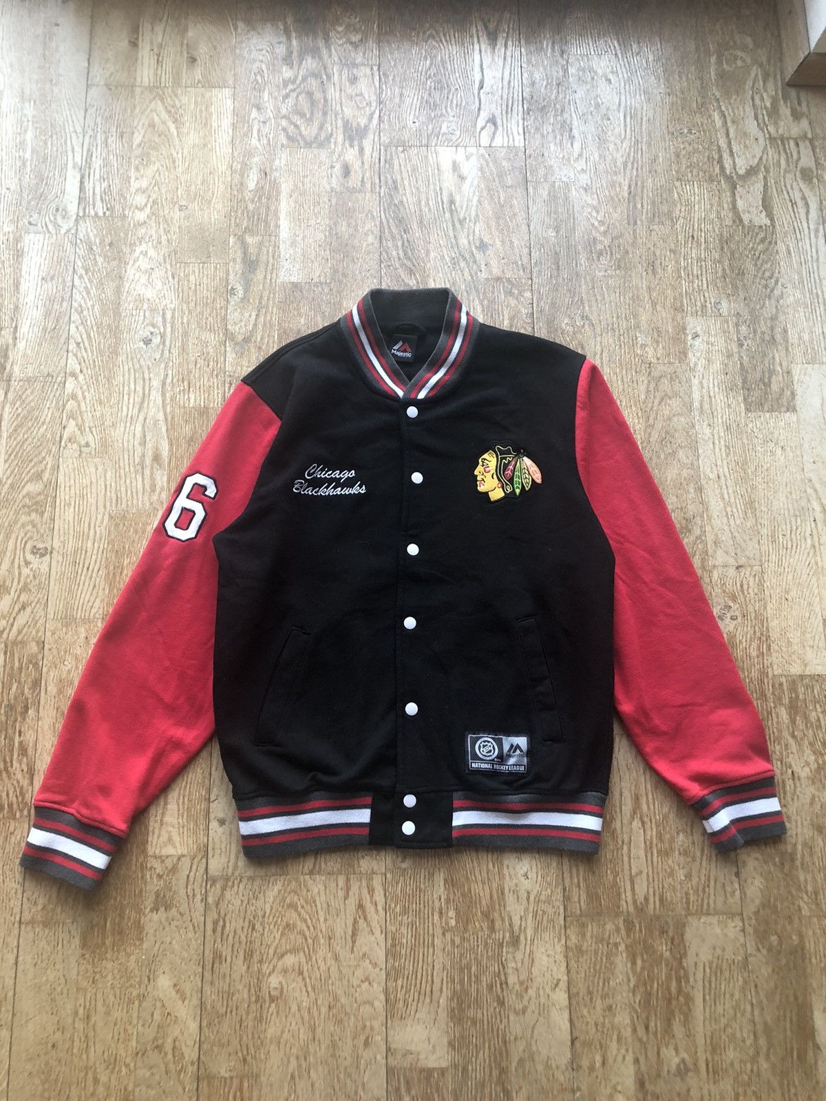 NHL × Vintage CHICAGO BLACKHAWKS NHL VINTAGE BOMBER JACKET Size US M / EU 48-50 / 2 - 1 Thumbnail