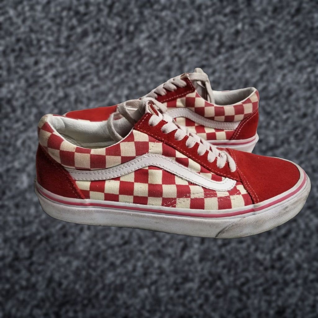 Vans VANS Old Skool Checkerboard Red Sz 8 Women Mens 6.5 Skate Sneakers Unisex - Adult Size 8 Red Sneakers Vans Old Skool Size US 8 / IT 38 - 1 Thumbnail