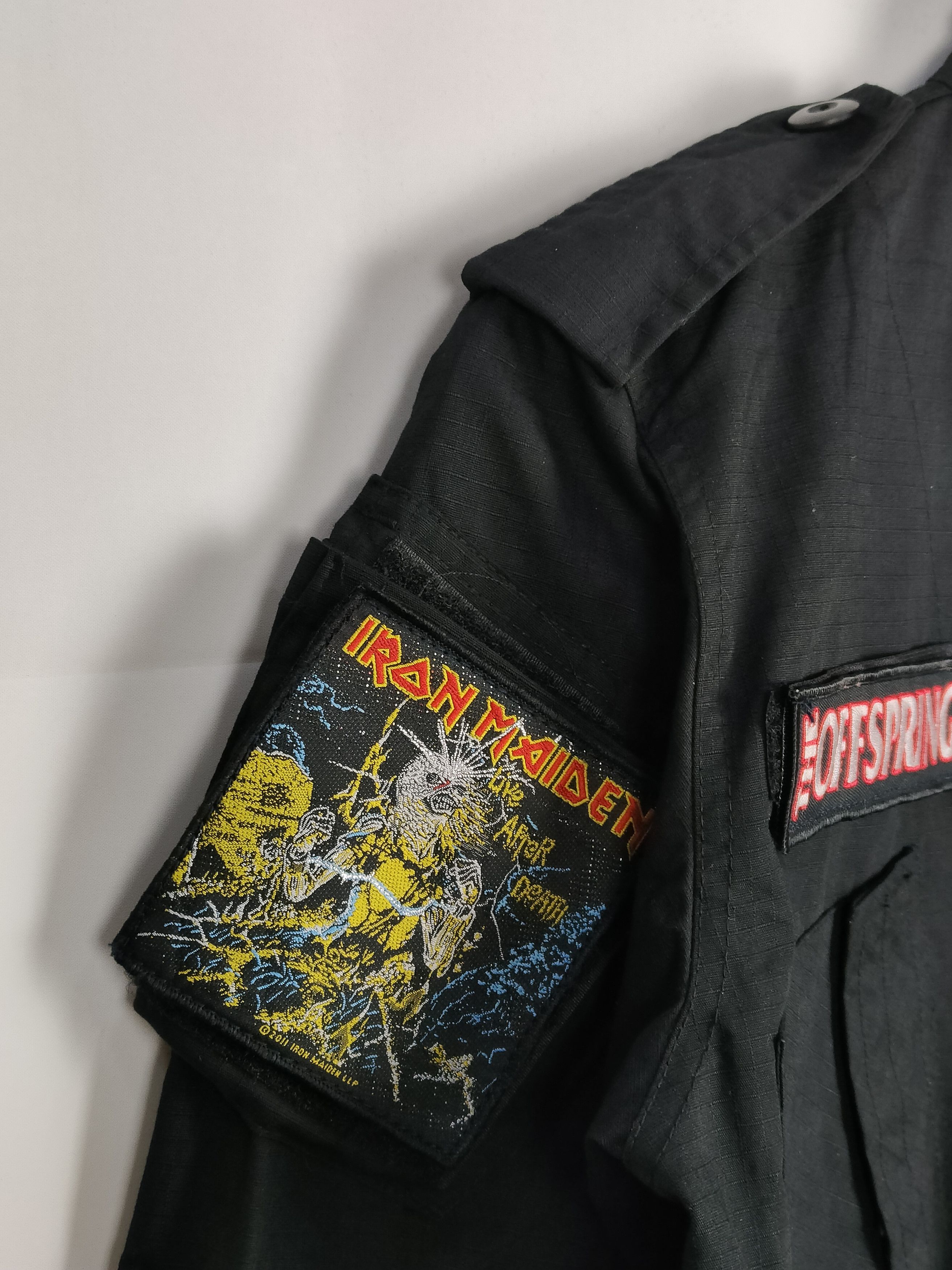 Band Tees Black Military Jacket with Bands Patches Size US M / EU 48-50 / 2 - 9 Thumbnail