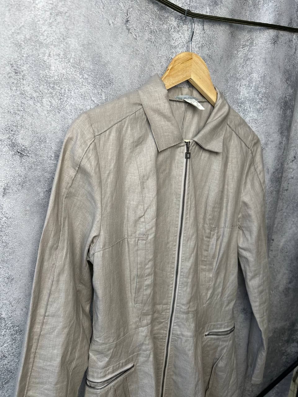 Sarah Pacini SARAH PACINI Linen Full Zip Lagenlook Jacket Blazer Coat Size M / US 6-8 / IT 42-44 - 3 Thumbnail