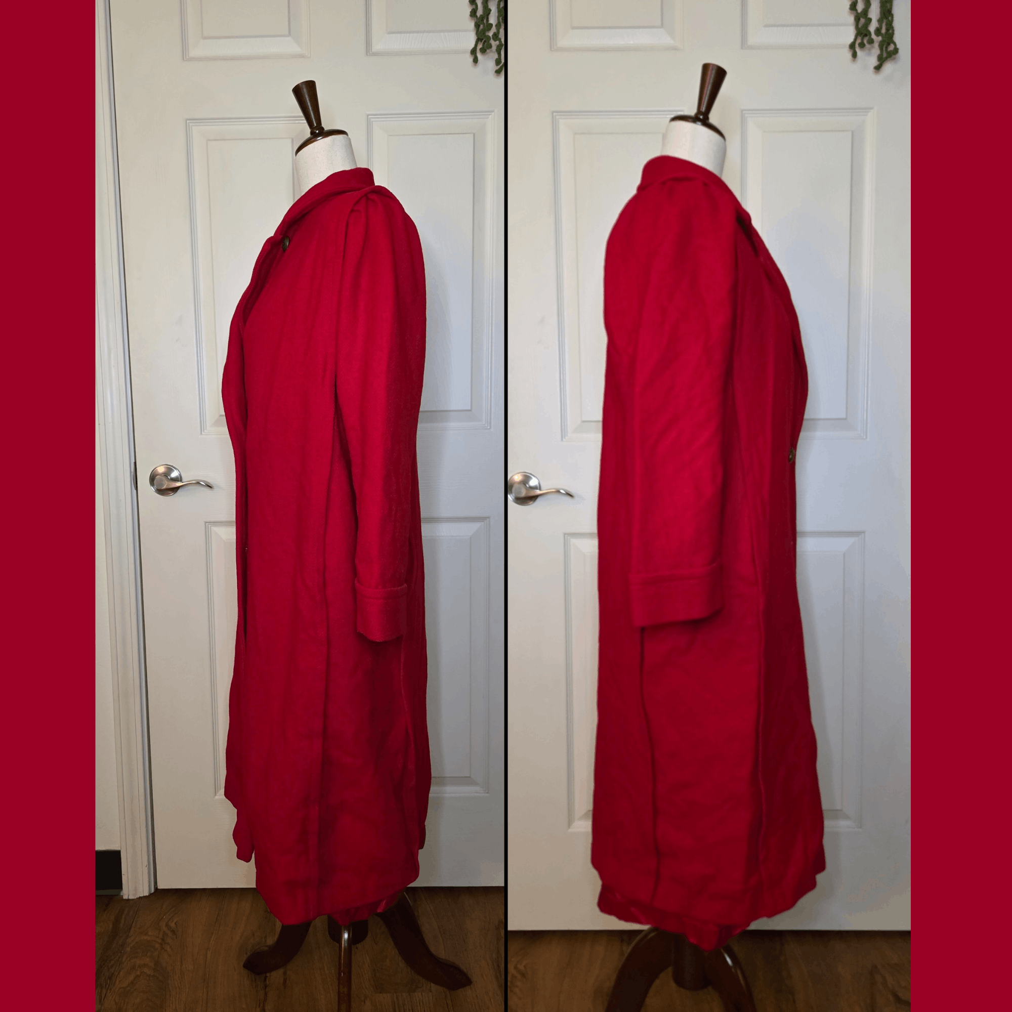 Other Vintage Jofeld Red Wool Peacoat Size L / US 10 / IT 46 - 2 Thumbnail