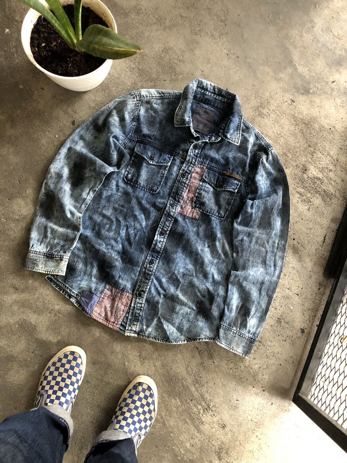 If Six Was Nine × Japanese Brand × Le Grande Bleu (L.G.B.) JAPANESE BUCKAROO BUTTONSHIRT PATCHWORK KAPITALSTYLE Size US L / EU 52-54 / 3 - 1 Thumbnail