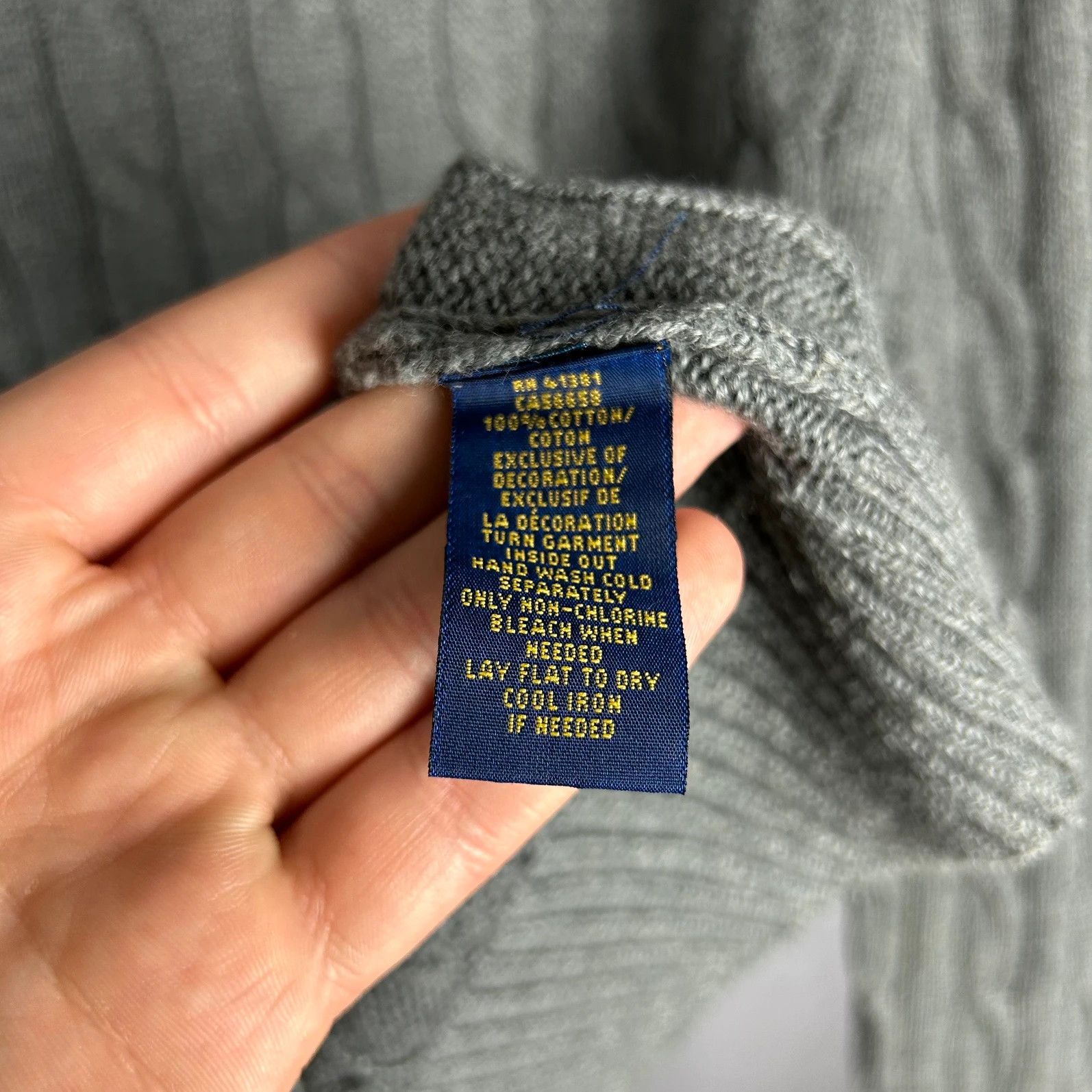 Designer × Polo Ralph Lauren × Ralph Lauren Polo Ralph Lauren knitwear sweater mini logo pony grey Size US S / EU 44-46 / 1 - 7 Thumbnail