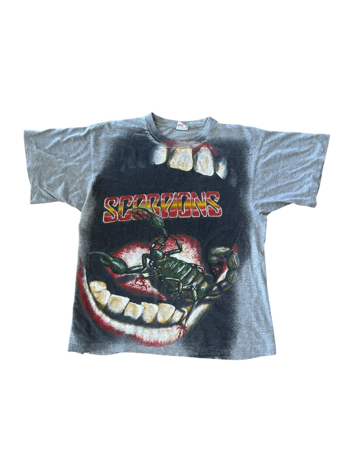 Band Tees *RARE* 1993 90s VINTAGE SCORPIONS FACE THE HEAT BIG MOUTH Size US XL / EU 56 / 4 - 7 Thumbnail