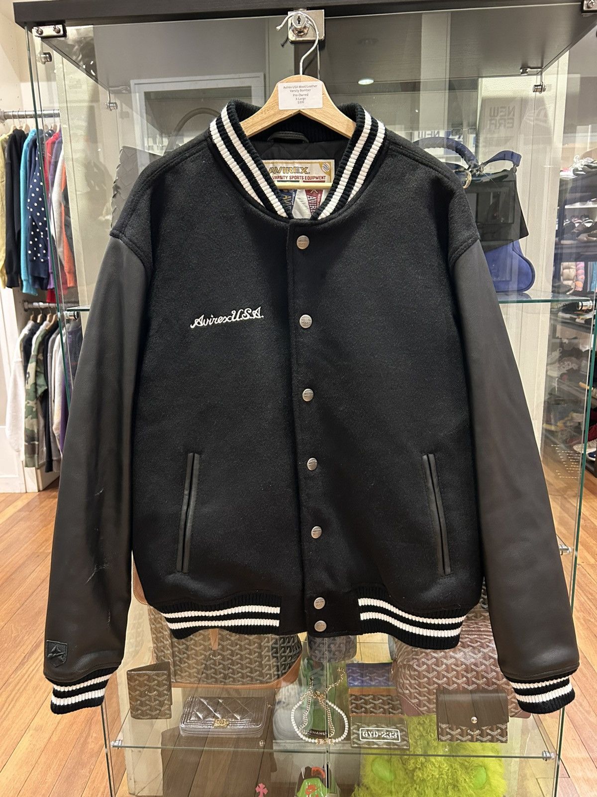 Avirex Avirex USA Wool/Leather Varsity Bomber Size US XL / EU 56 / 4 - 1 Thumbnail