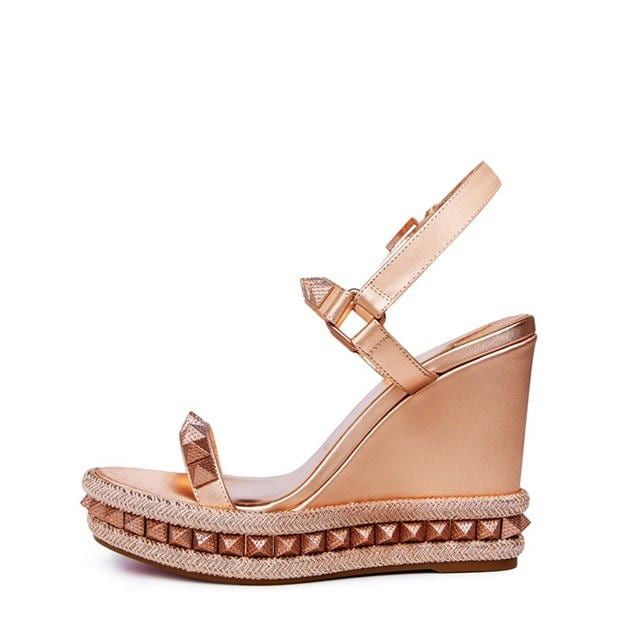 Christian Louboutin Pyraclou 110mm Espadrilles Size US 7 / IT 37 - 3 Thumbnail