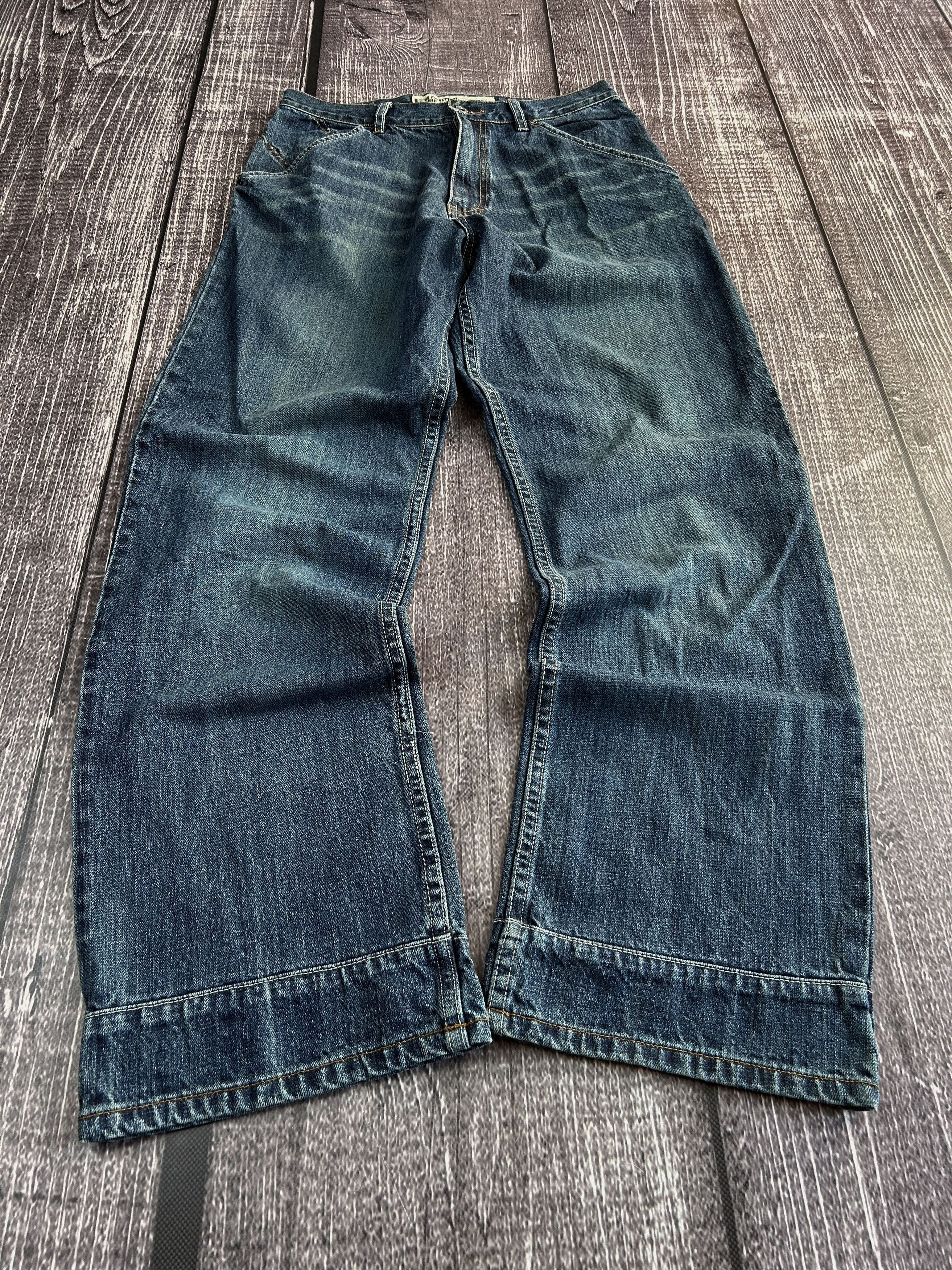 Vintage Y2K Animal Denim Jeans Wide Leg Vintage Logo Back Streetwear Size US 30 / EU 46 - 2 Thumbnail