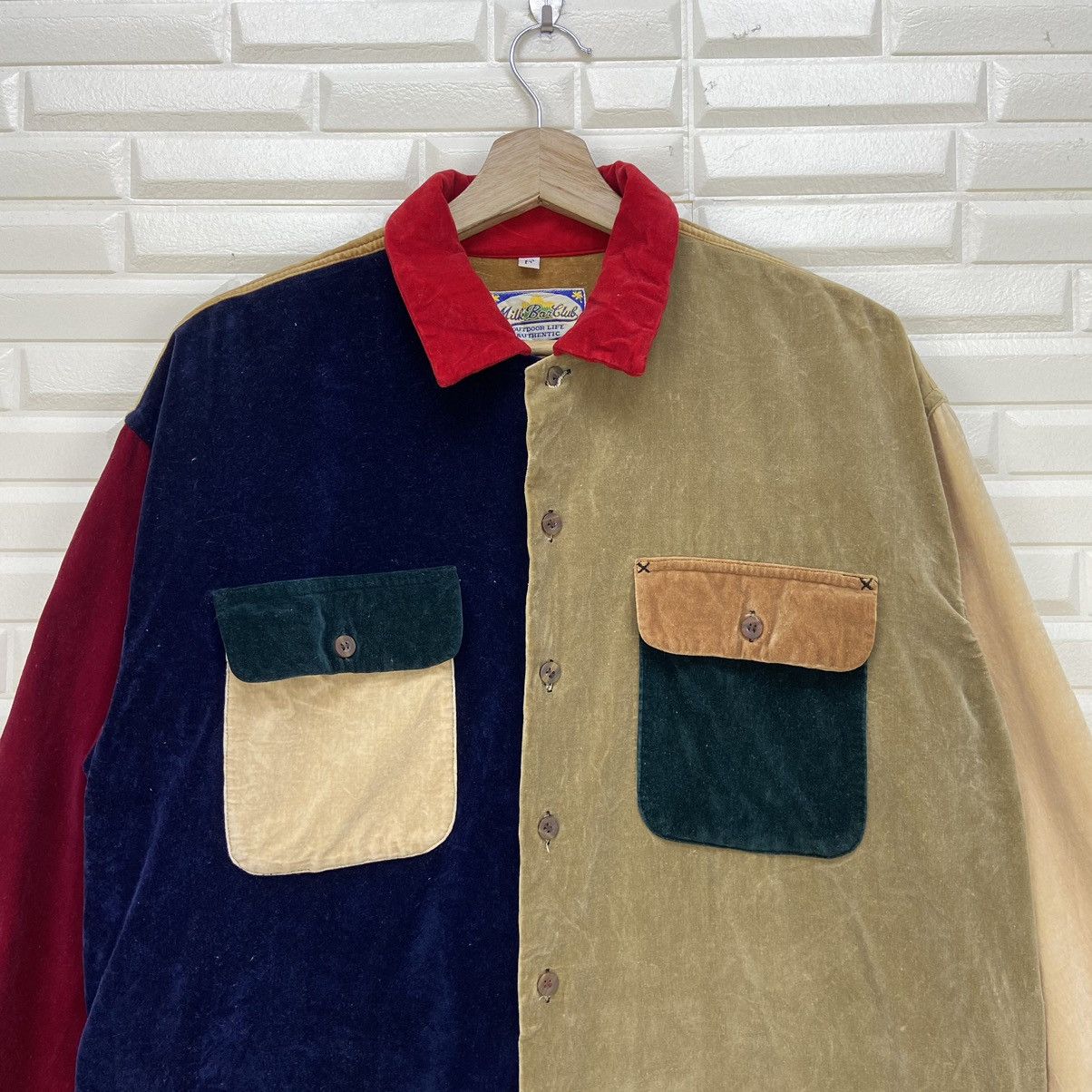 Japanese Brand Japanese Brand Velvet Color Block Loose Shirt Size US S / EU 44-46 / 1 - 7 Thumbnail