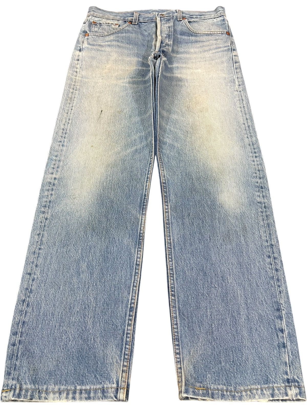 Levi's Vintage 90s Levis 501 Mud Wash Distressed Loose Jeans Size US 32 / EU 48 - 1 Thumbnail