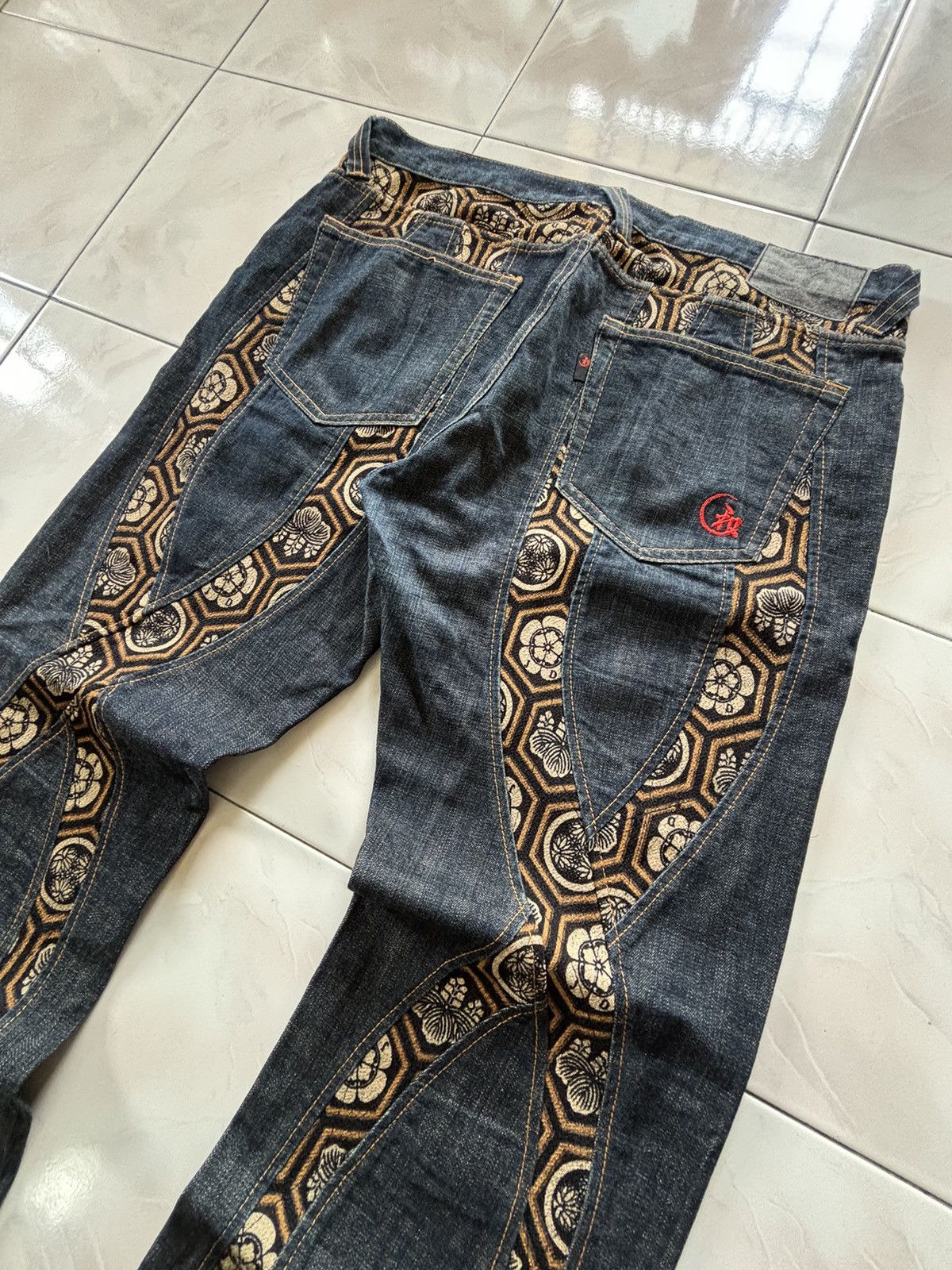 Japan Blue Juvenile Delinquent X Japan Blue Panelling Indigo Dyed Jeans Size US 38 / EU 54 - 3 Thumbnail