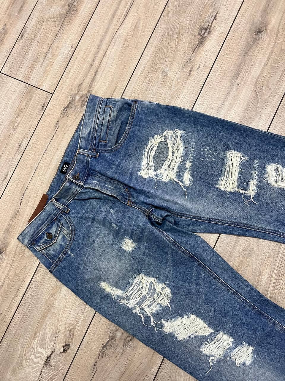 Dolce & Gabbana Dolce & Gabbana D&G Leader Distressed Jeans Ripped Denim Y2K Size US 35 - 9 Thumbnail