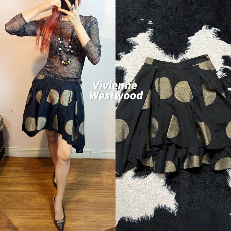 Vivienne Westwood Vivienne Westwood size 1 Polka Dot Asymmetrical Skirt Size 24" / US 00 / IT 34 - 1 Thumbnail
