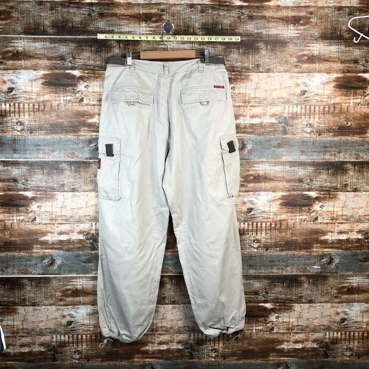 Japanese Brand Lava Bay Cream Cargo Multipocket Pants #A2539 Size US 35 - 16 Thumbnail