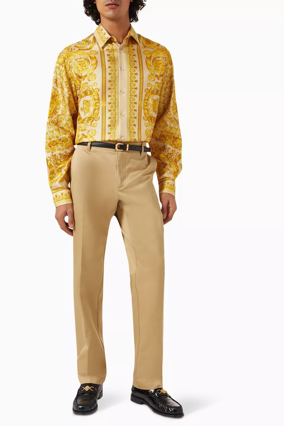 Versace o1y0425 Logo Casual Pant in Beige Size US 36 / EU 52 - 4 Thumbnail