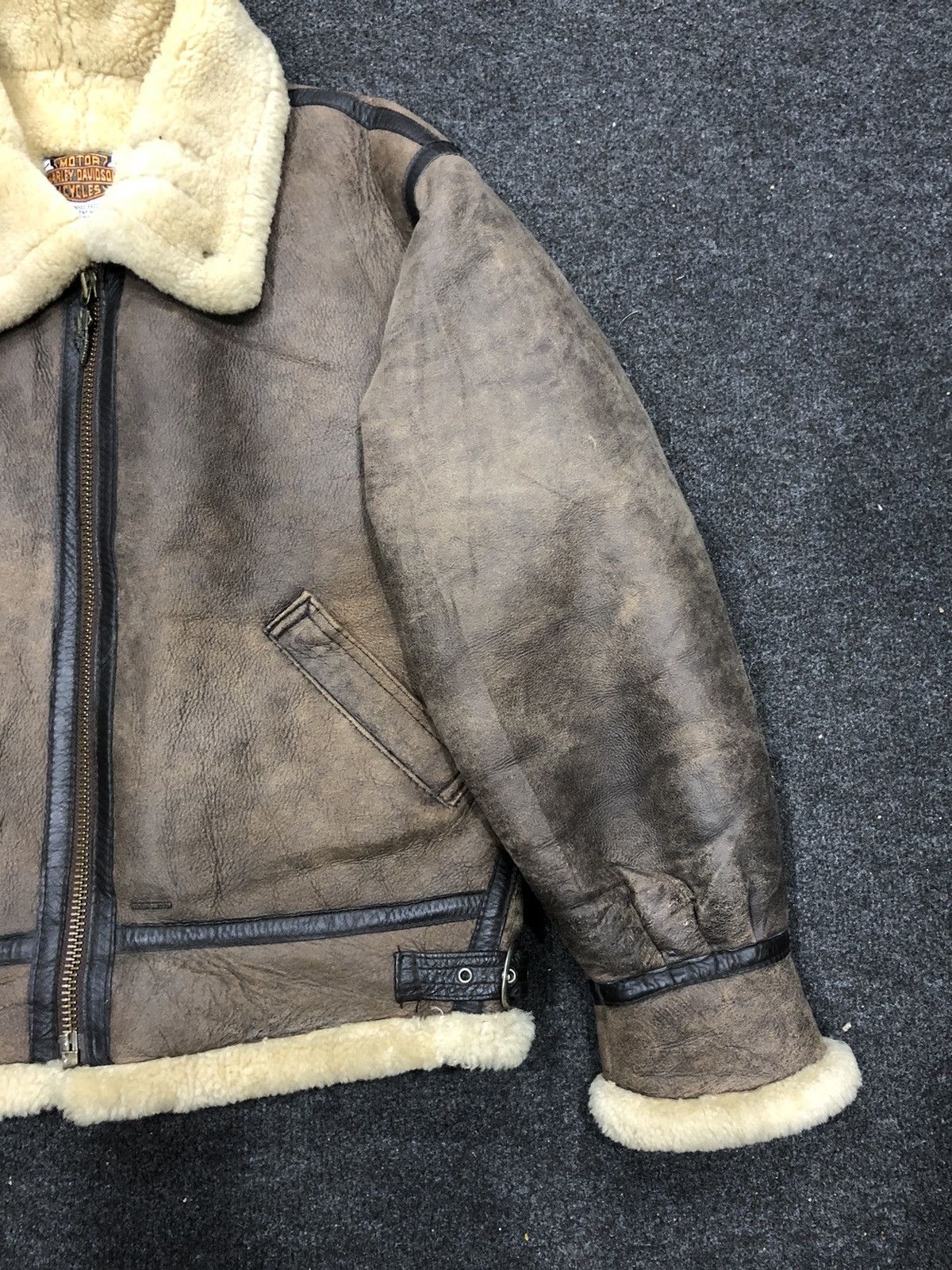 Harley Davidson HD LEATHER SUPER RARE !! Size US S / EU 44-46 / 1 - 3 Thumbnail
