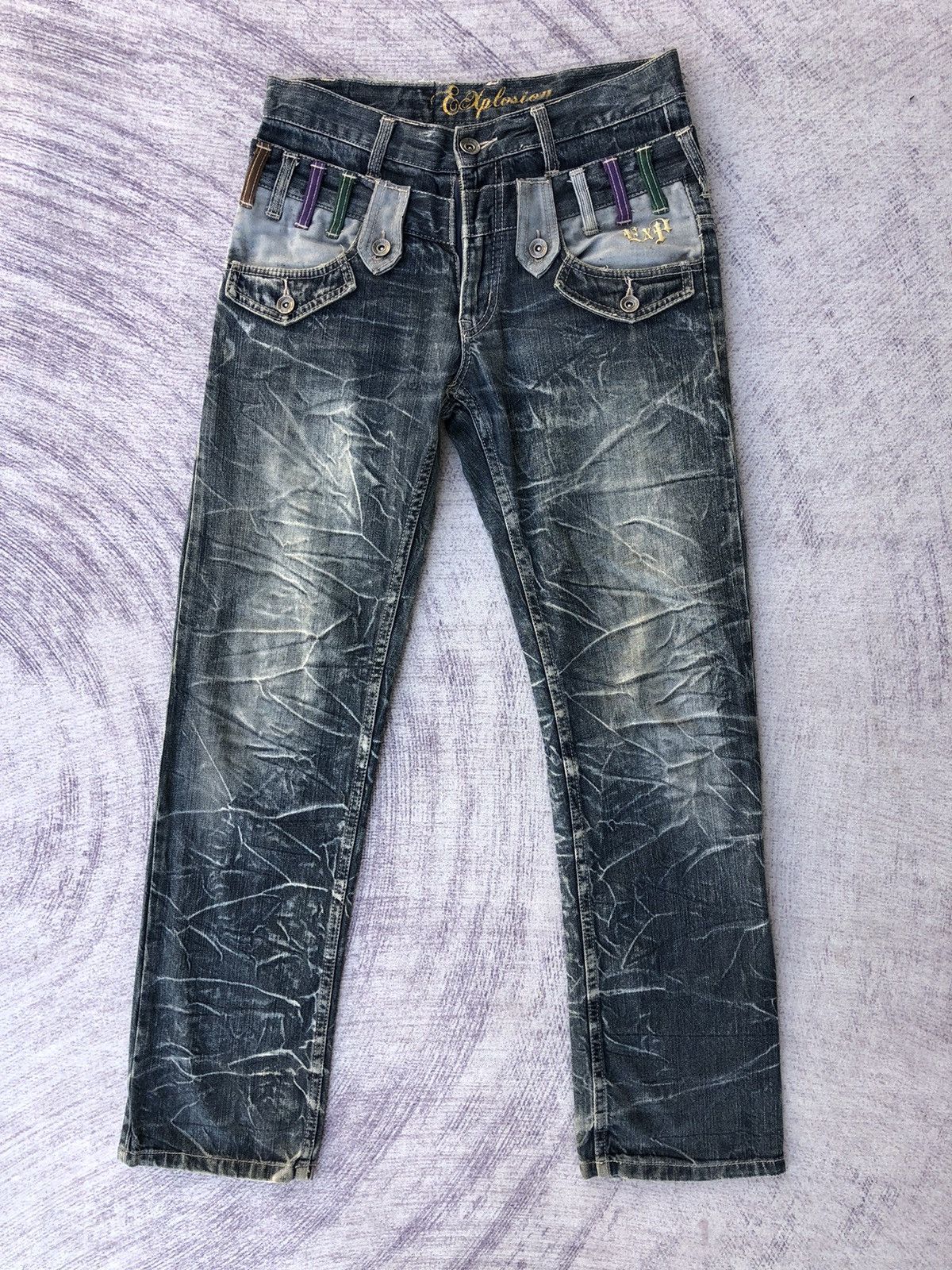 Japanese Brand × Jean Vintage Clothing Double Waist Jeans/Denim Size US 29 - 1 Thumbnail