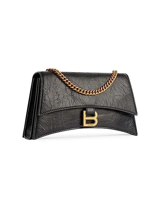 Balenciaga o1s1rm0226 Size: OS / Crush XS Crossbody Chain Bag in Black Size ONE SIZE - 4 Thumbnail
