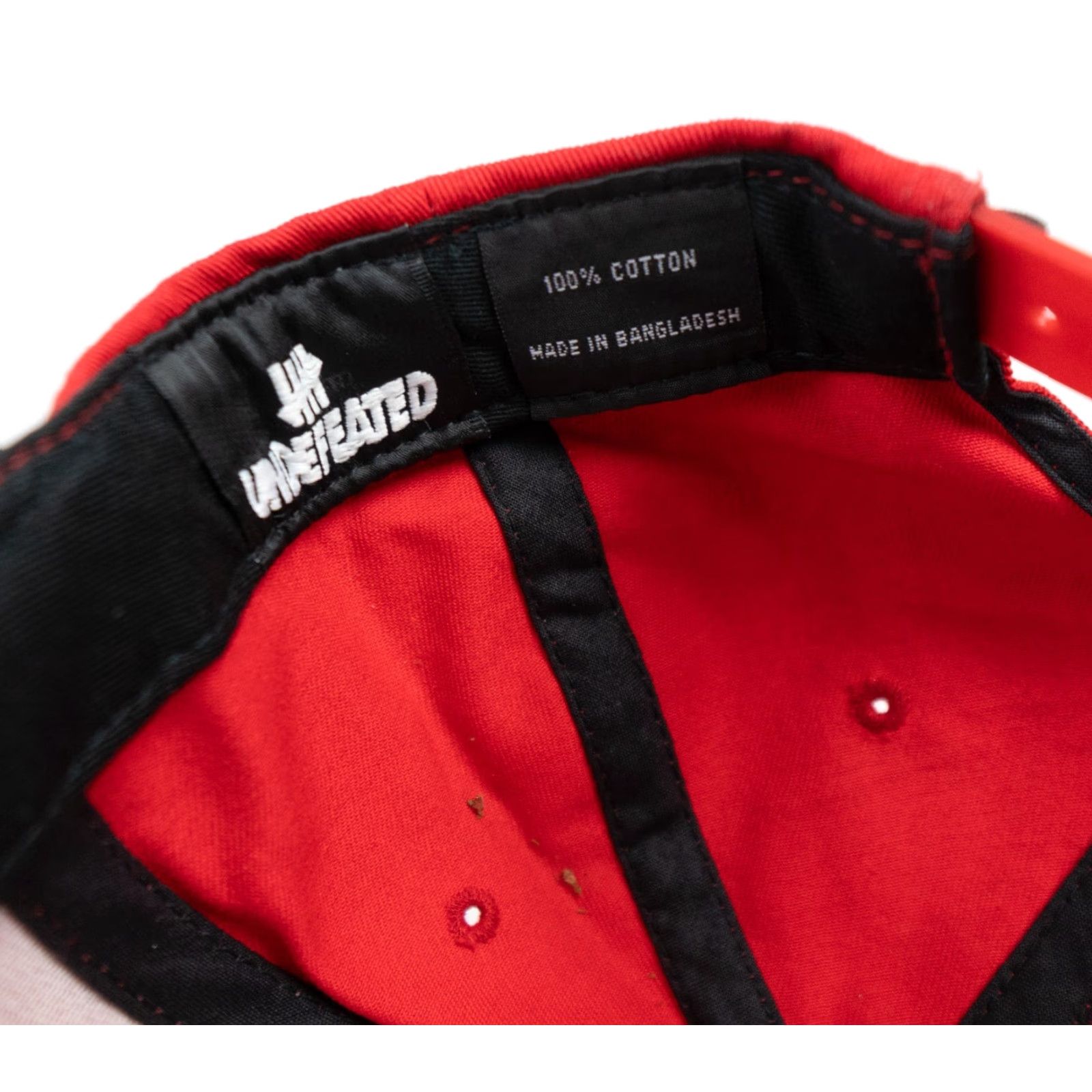 Undefeated VINTAGE Undefeated Men's Snapback Hat Casual Streetwear Red Cotton 90s Outdoor Adjustable Size ONE SIZE - 8 Thumbnail