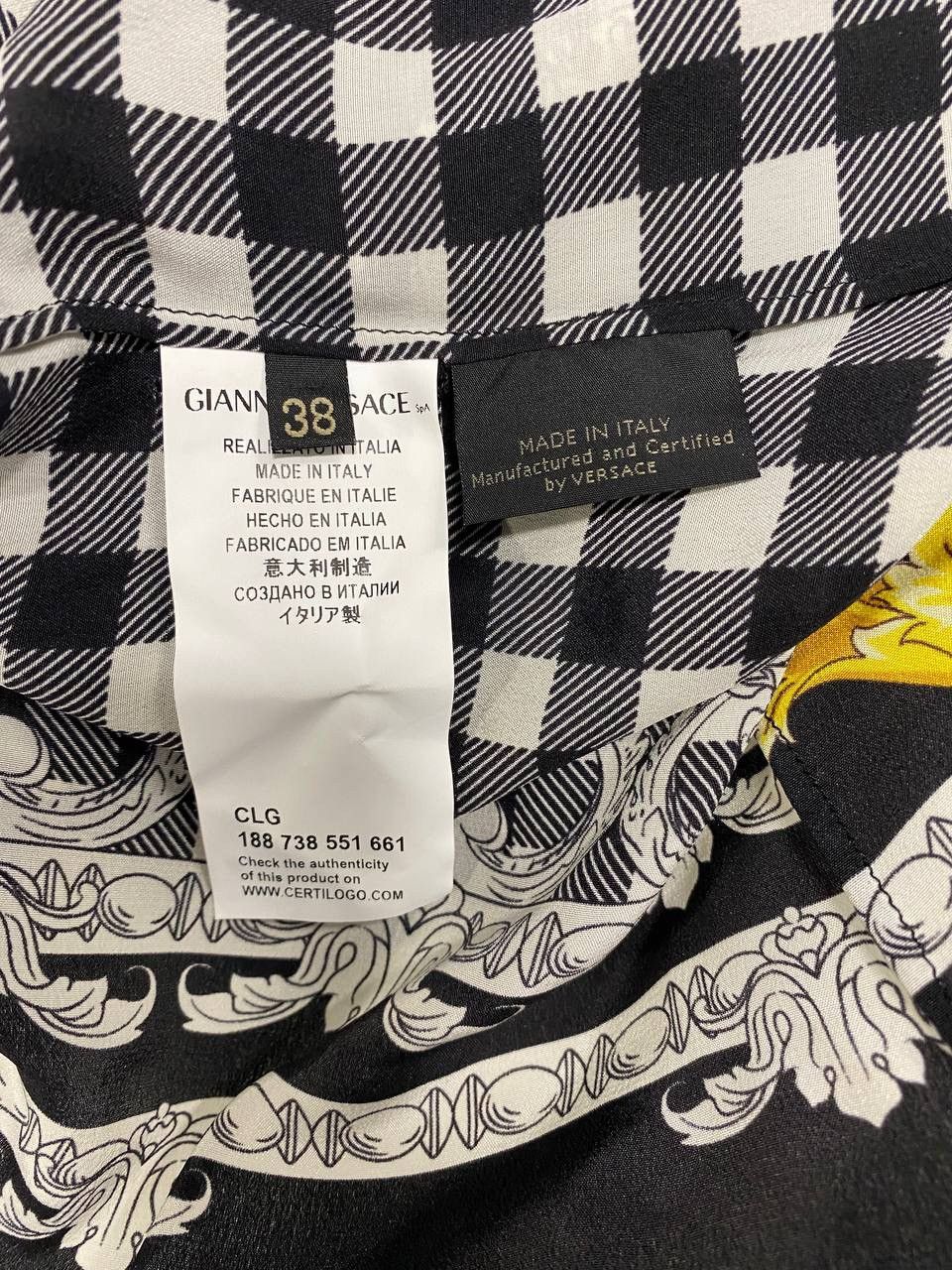 Versace Versace Medusa Gold Chain Silk Shirt Size US S / EU 44-46 / 1 - 9 Thumbnail