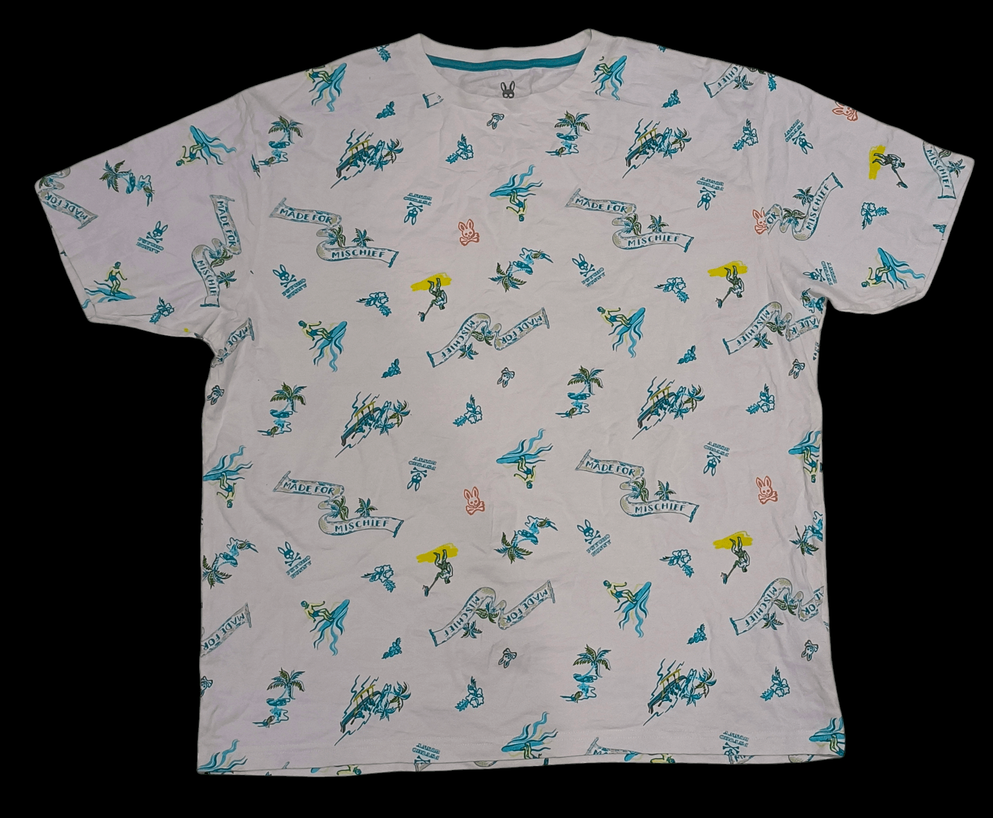 Japanese Brand × Psycho Bunny PCYCHO BUNNY WITH CROSS BUNNY SKULL T-Shirt Size US L / EU 52-54 / 3 - 1 Thumbnail