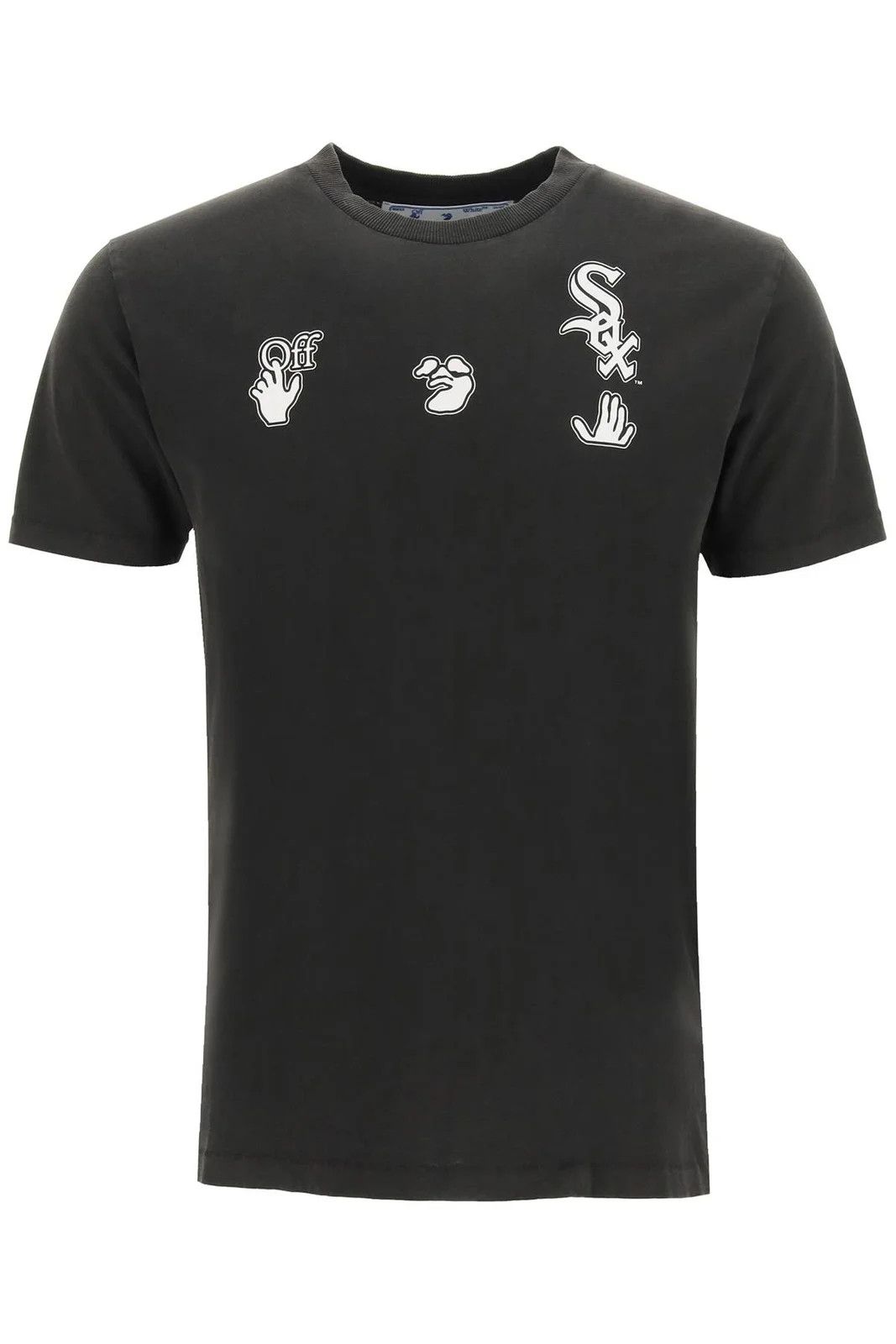 Off-White o1y0325 Logo Crewneck T-Shirt in Black Size US XS / EU 42 / 0 - 1 Thumbnail