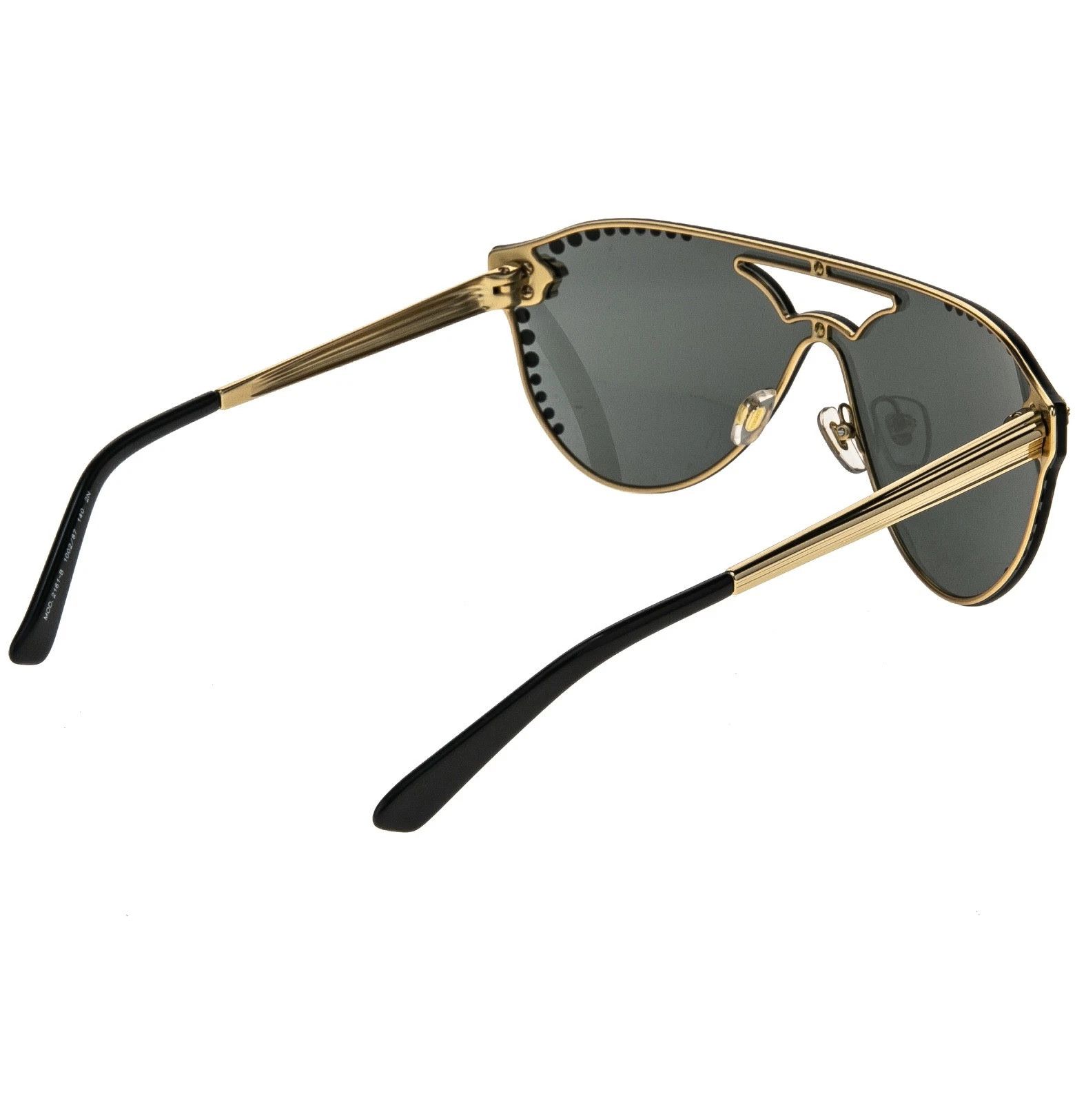 Versace VERSACE VE2161B GLAM Crystal 2161 Black Aviator Sunglasses Size ONE SIZE - 7 Thumbnail