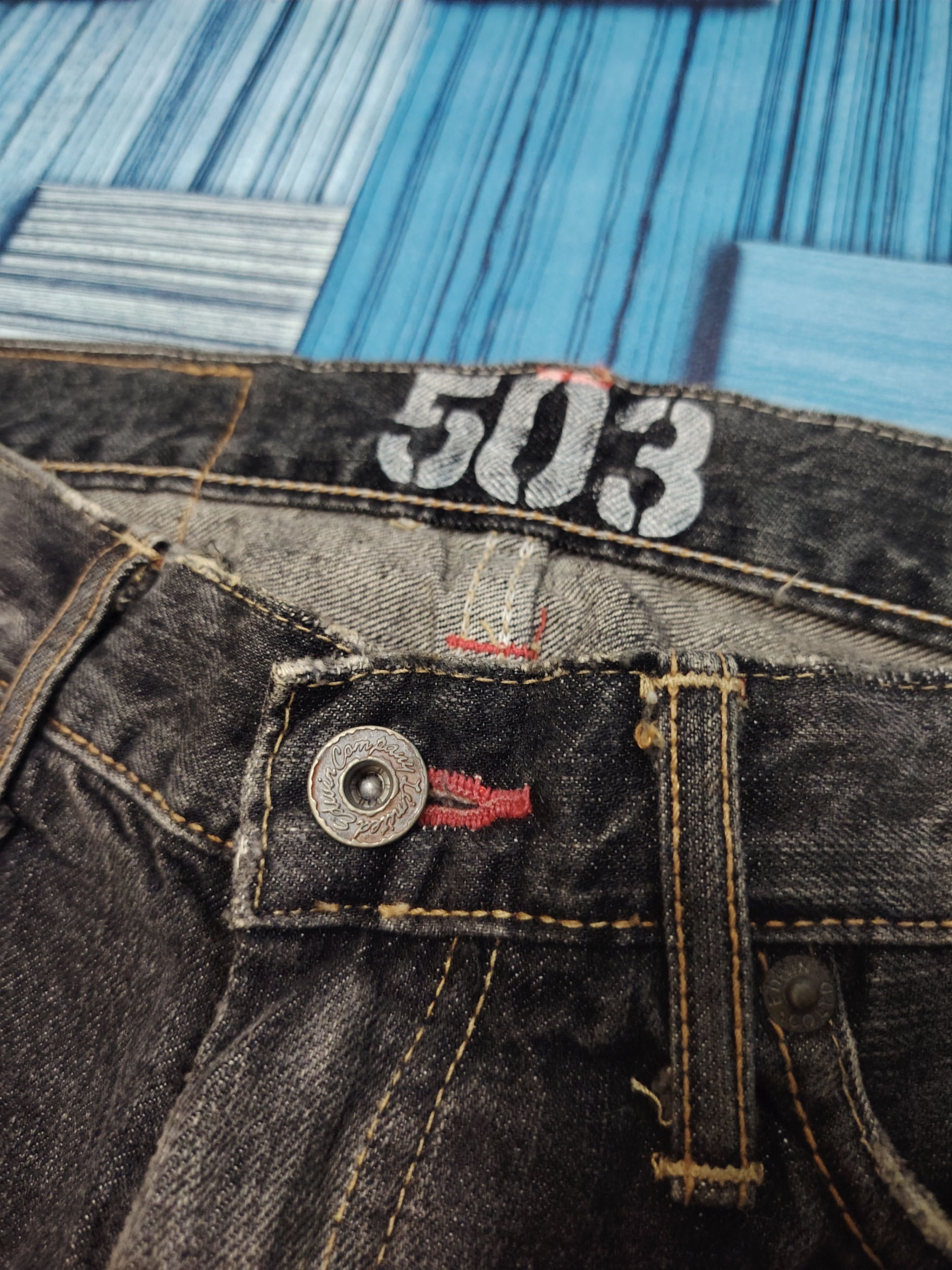 Edwin Japanese Edwin Ripped Flared Jeans I6W9 Style Size US 29 - 7 Thumbnail