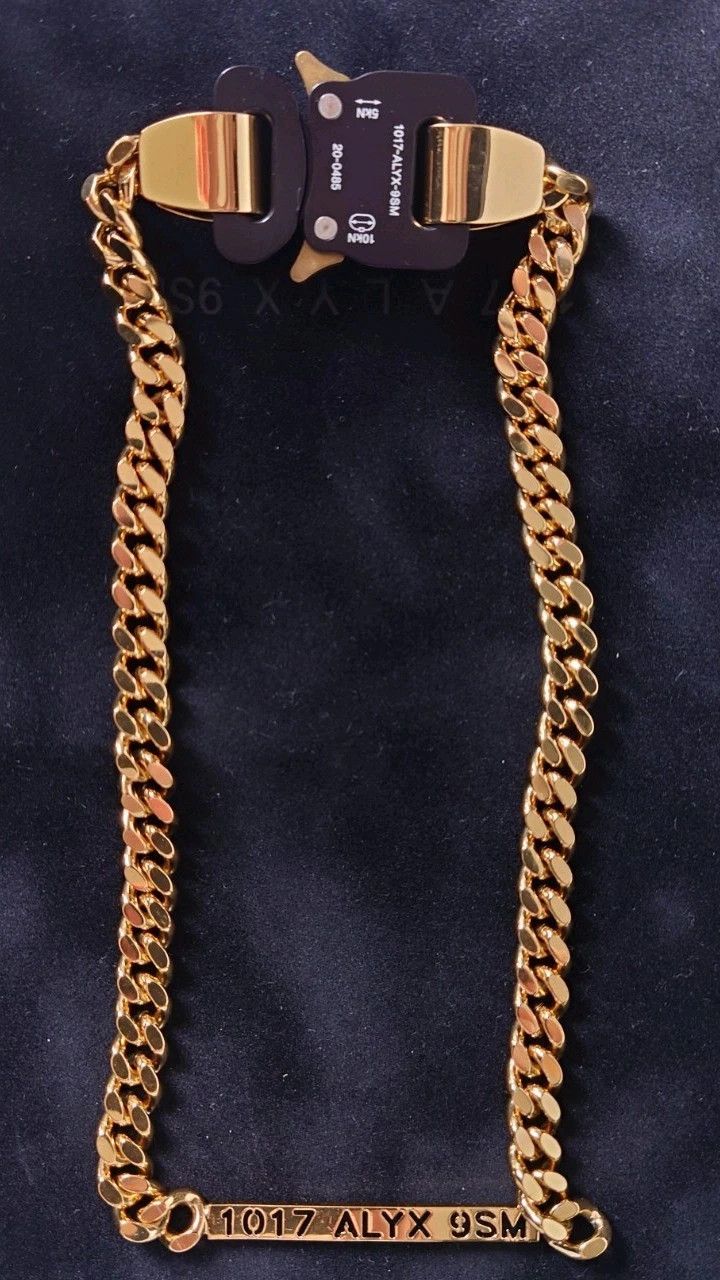 1017 ALYX 9SM 1017 Alyx 9SM Buckle Necklace - S22 - GLD00 Gold Shiny - NIB Size ONE SIZE - 3 Thumbnail