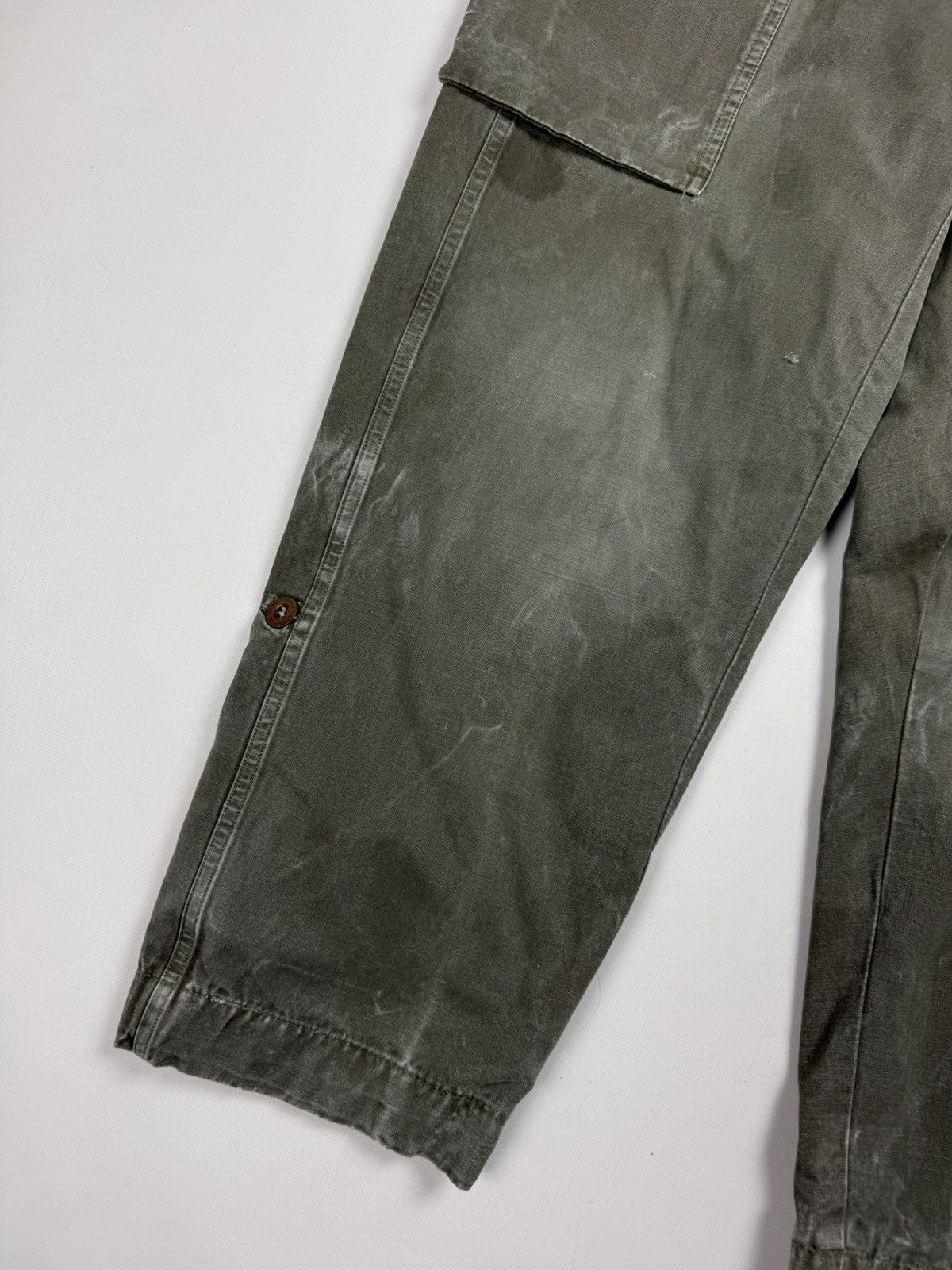 Vintage 950s Belgian Army A.M. Seynaeve Cargo Trousers Pants Size US 30 / EU 46 - 9 Thumbnail