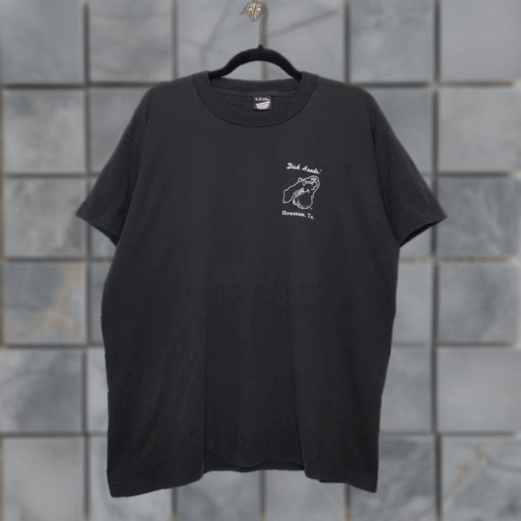 Vintage VINTAGE Dick Heads Houston Texas Single Stitch Black XL Pun Obscure Tourists Shirt Unisex Adults XL Black Size US XL / EU 56 / 4 - 1 Thumbnail