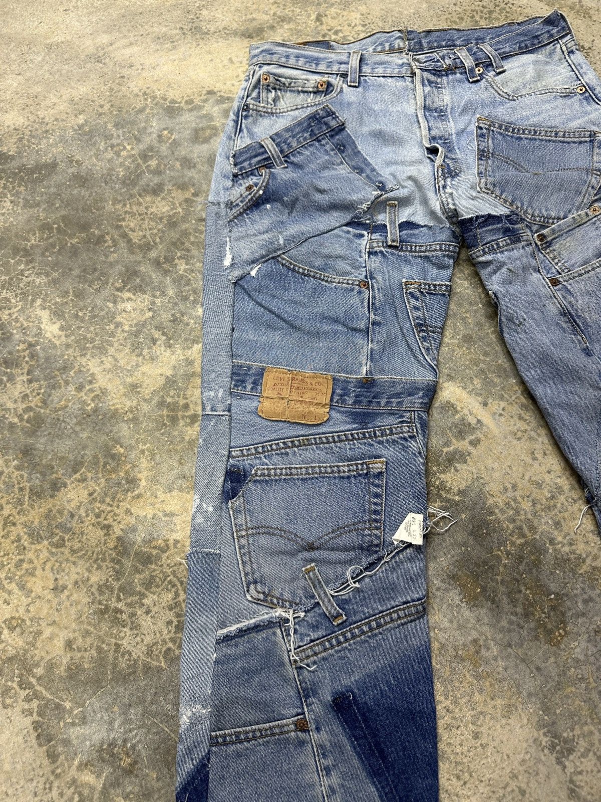Levi's × Vintage Rare🔥Vintage Levi’s Patchwork Custom 90’s Jeans Size US 33 - 7 Thumbnail